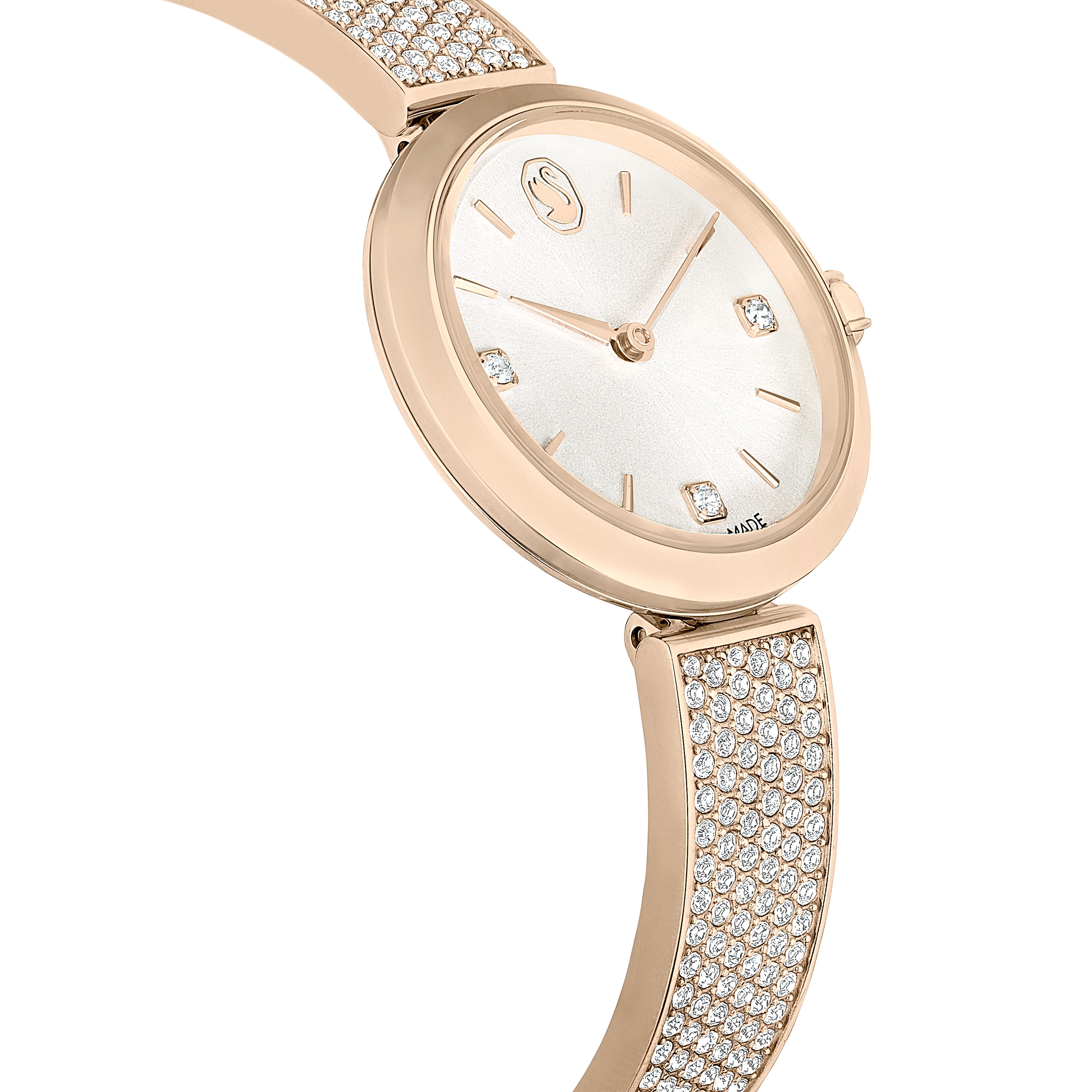 Swarovski Illumina watch, Swiss Made, Metal bracelet, Gold tone, Champagne gold-tone finish 5671196