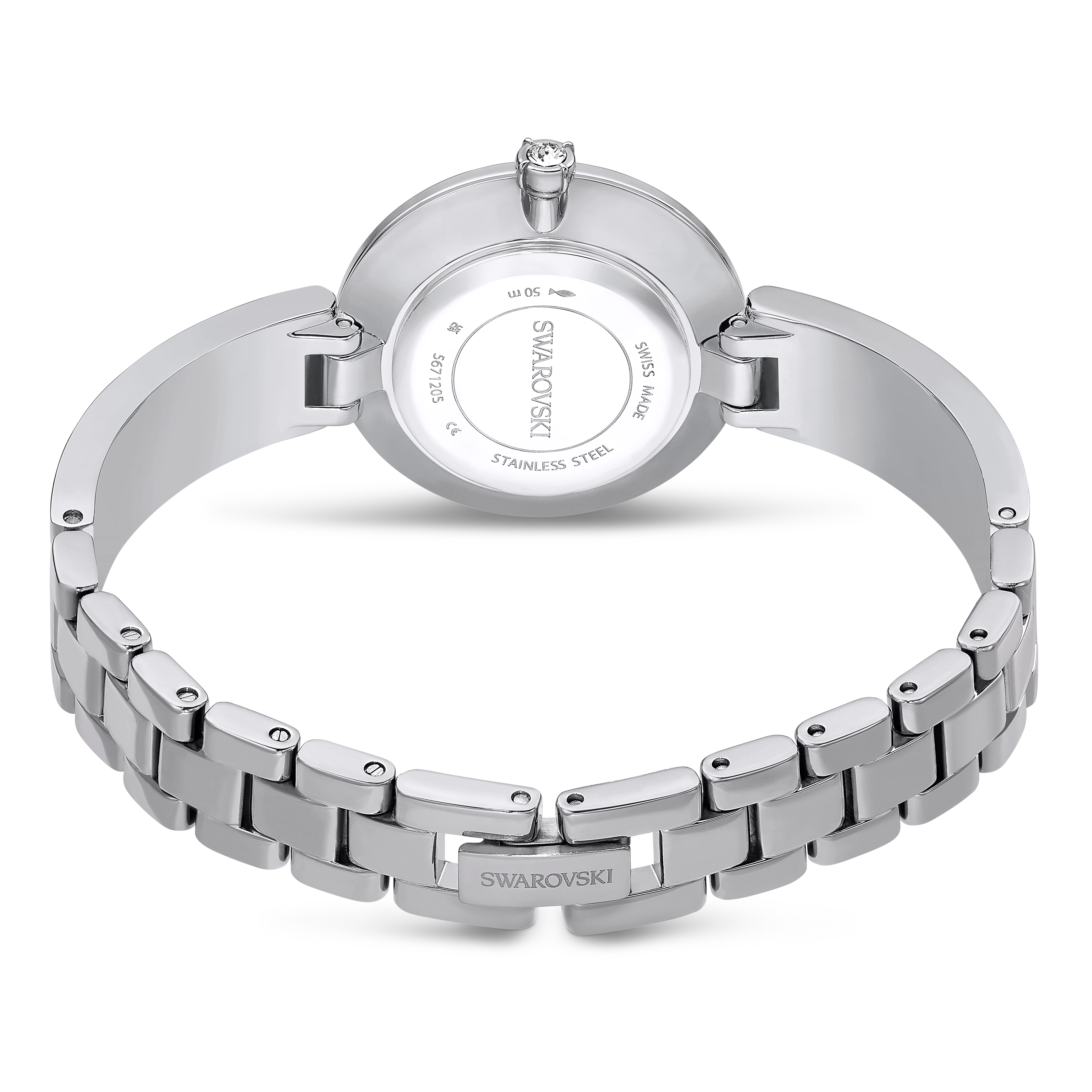 Swarovski Illumina watch, Swiss Made, Metal bracelet, Silver tone, Stainless steel 5671205