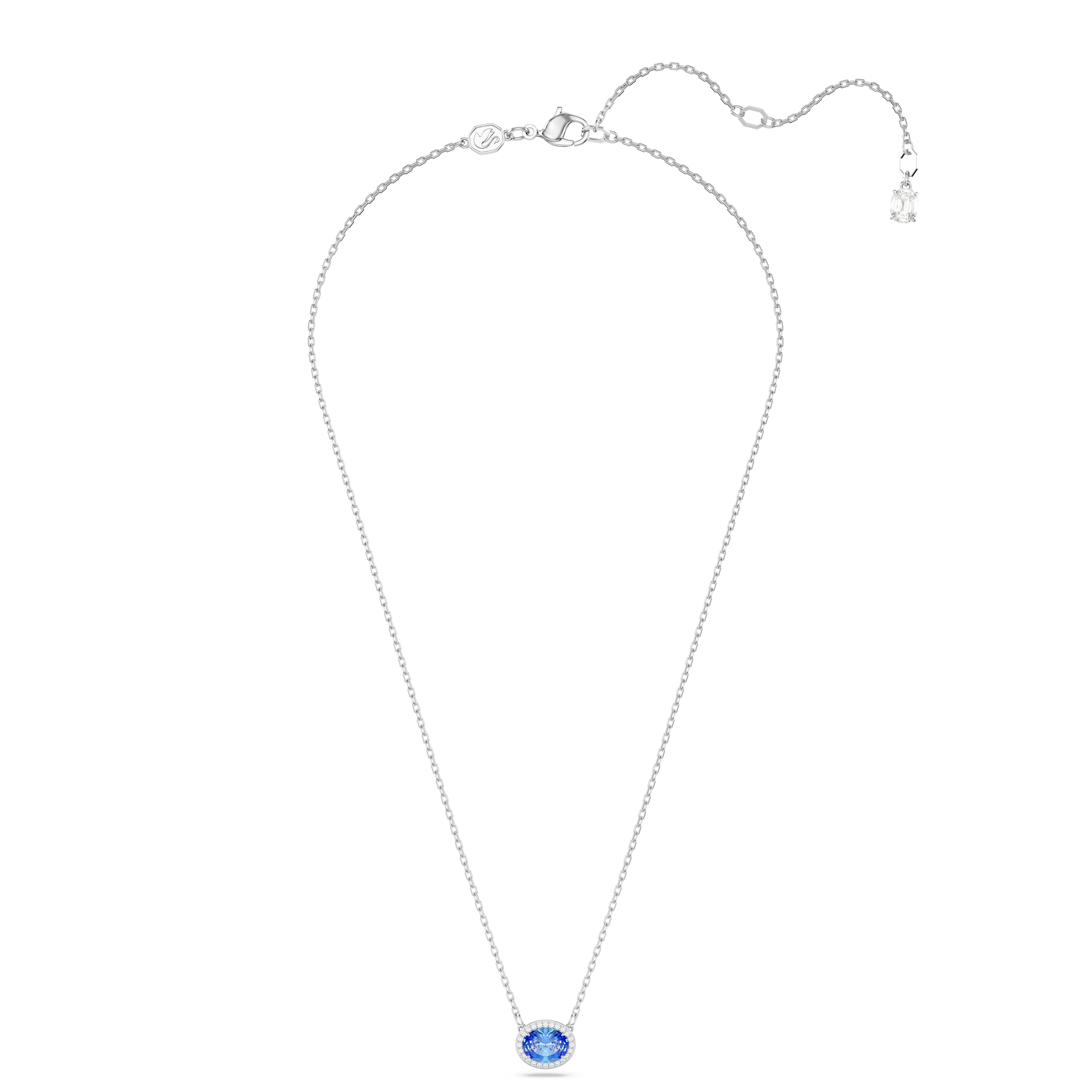 SWAROVSKI CONSTELLA NECKLACE, OVAL CUT, BLUE, RHODIUM PLATED 5671809