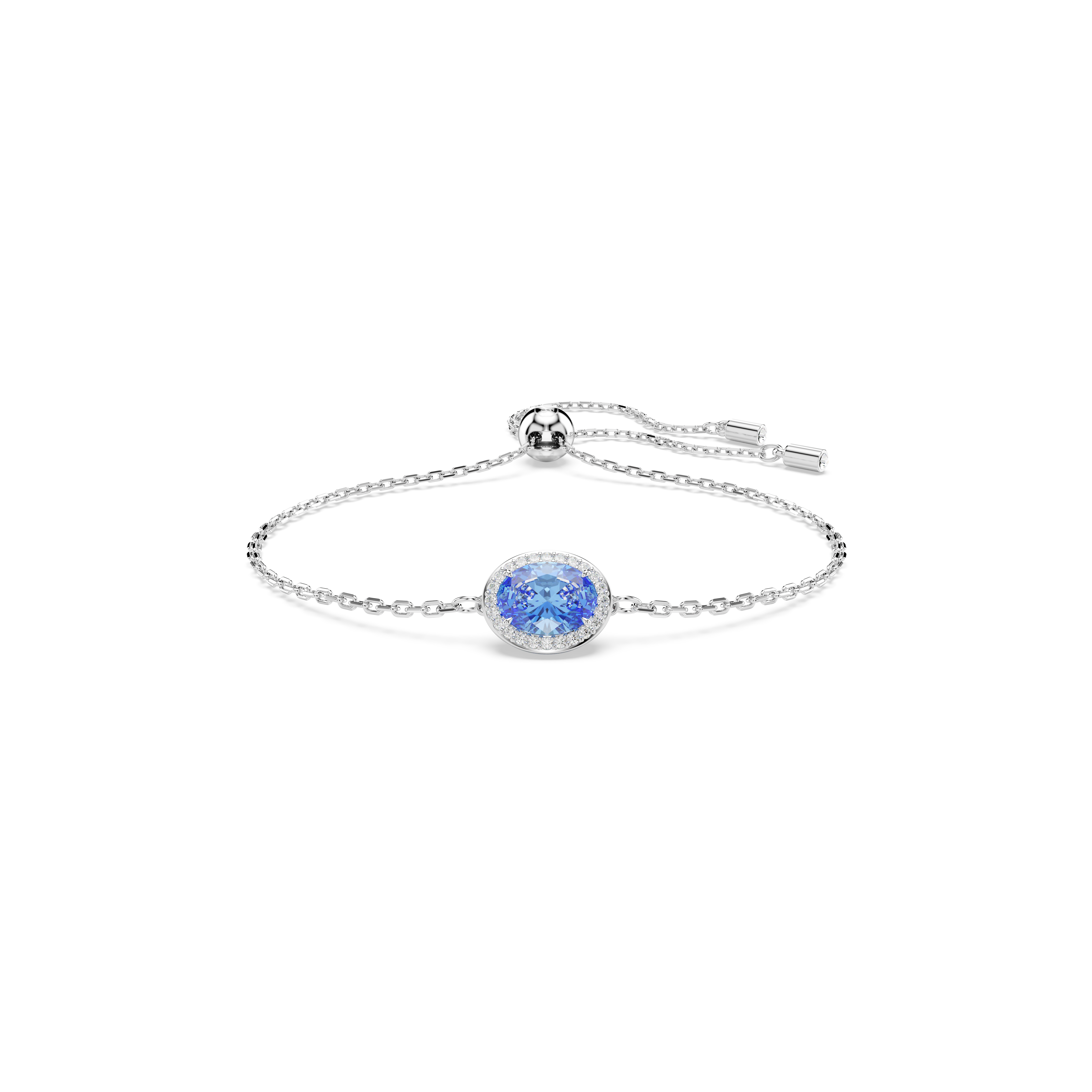 SWAROVSKI CONSTELLA BRACELET, OVAL CUT, BLUE, RHODIUM PLATED 5671895