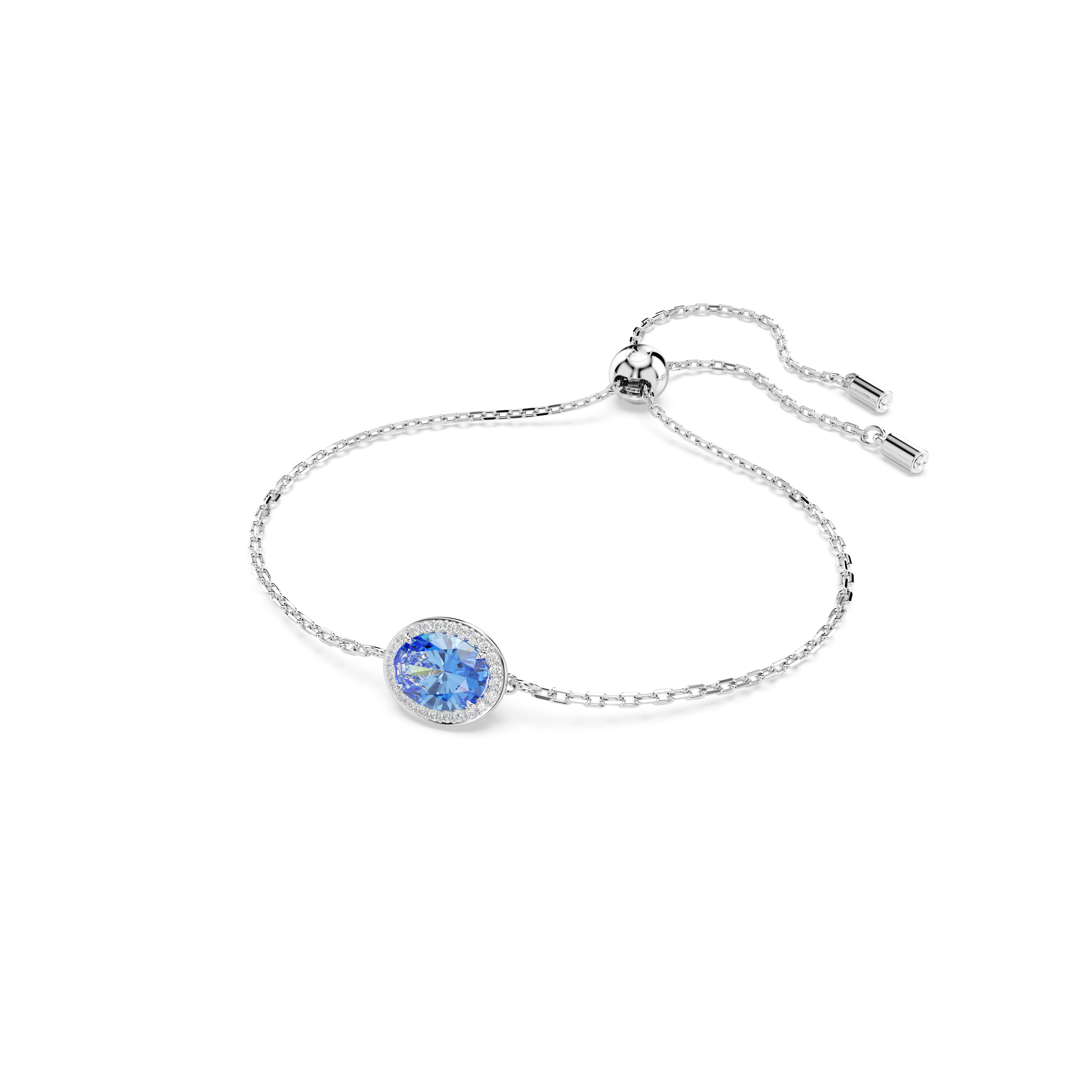 SWAROVSKI CONSTELLA BRACELET, OVAL CUT, BLUE, RHODIUM PLATED 5671895