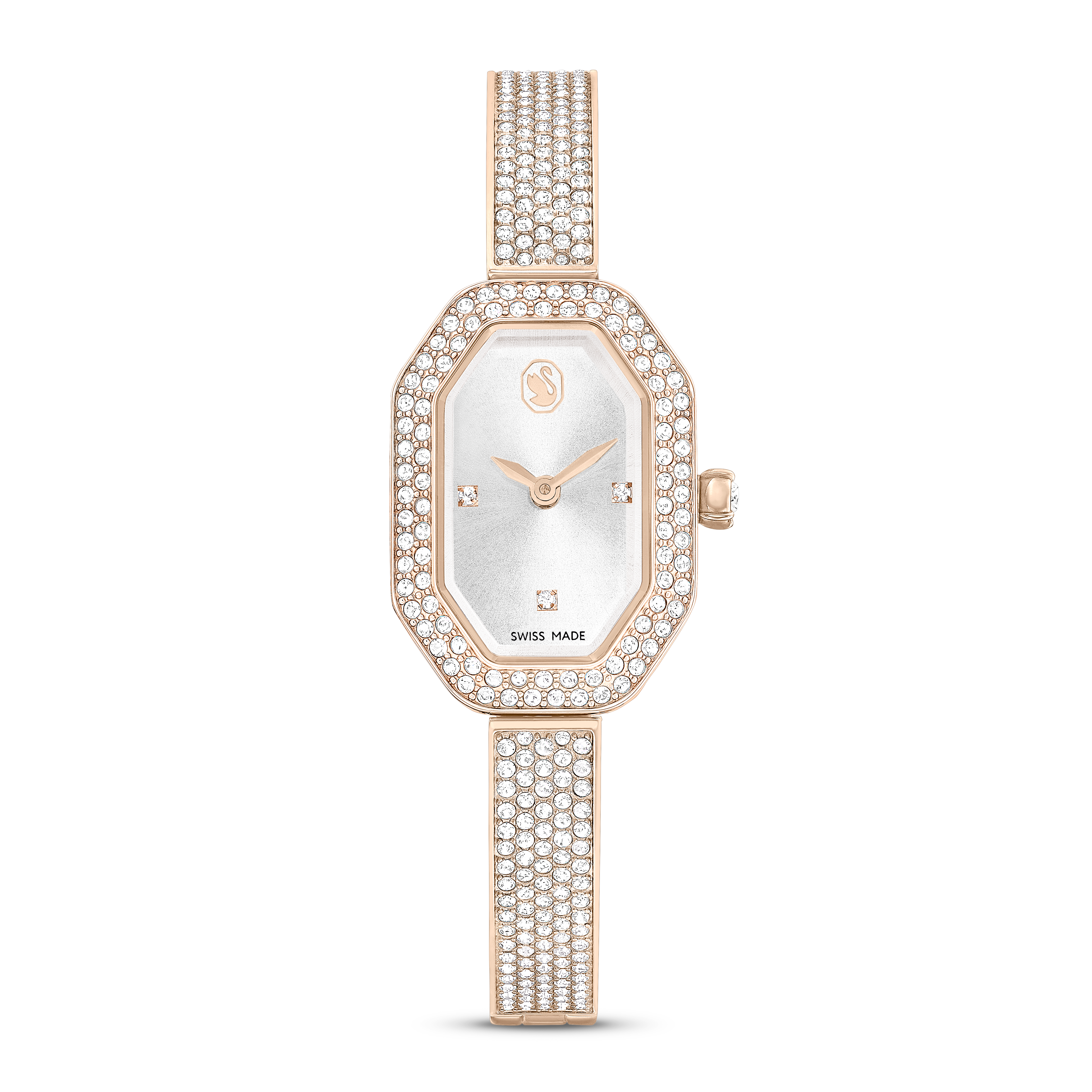 Swarovski Dextera bangle watch, Swiss Made, Metal bracelet, Gold tone, Champagne gold-tone finish 5672987