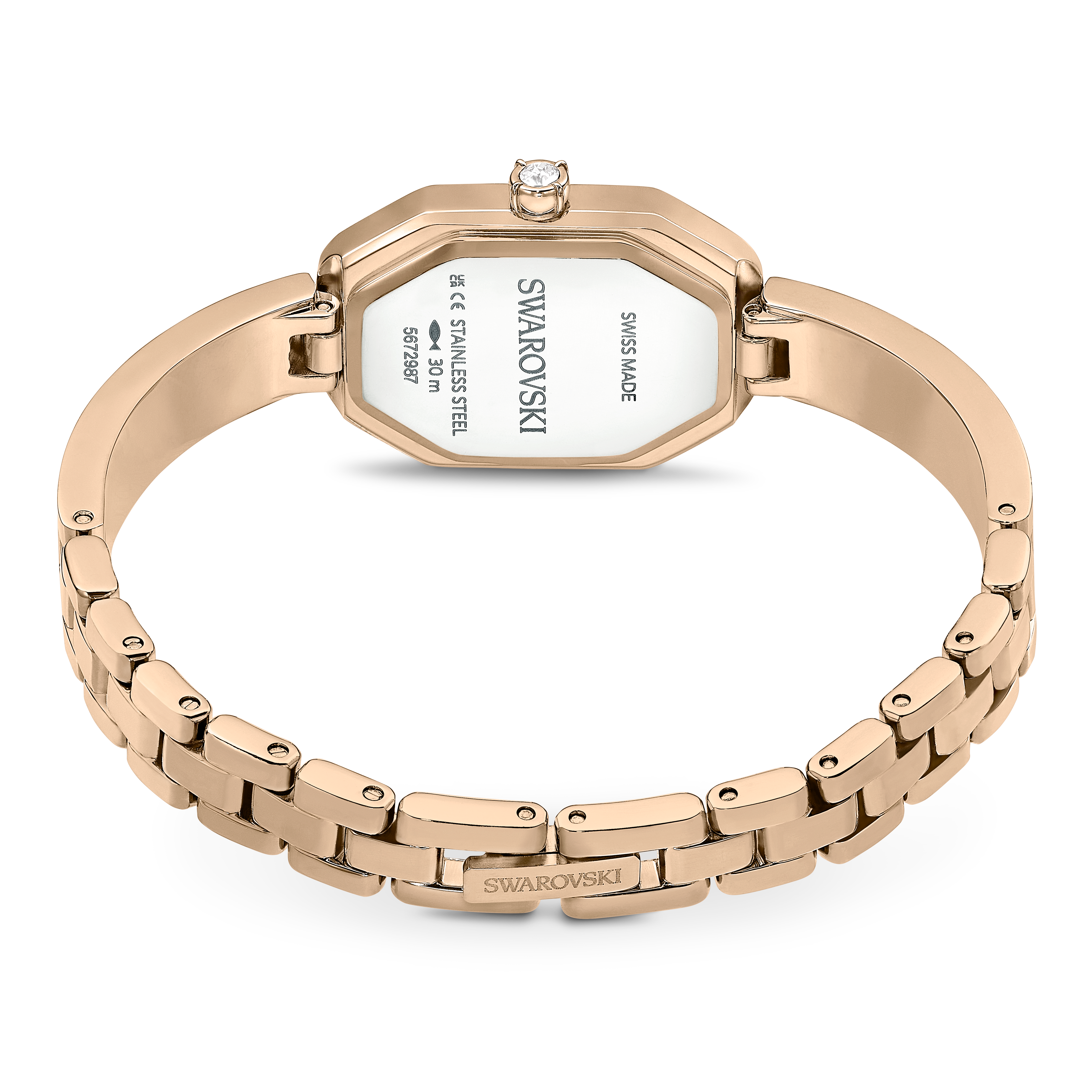 Swarovski Dextera bangle watch, Swiss Made, Metal bracelet, Gold tone, Champagne gold-tone finish 5672987