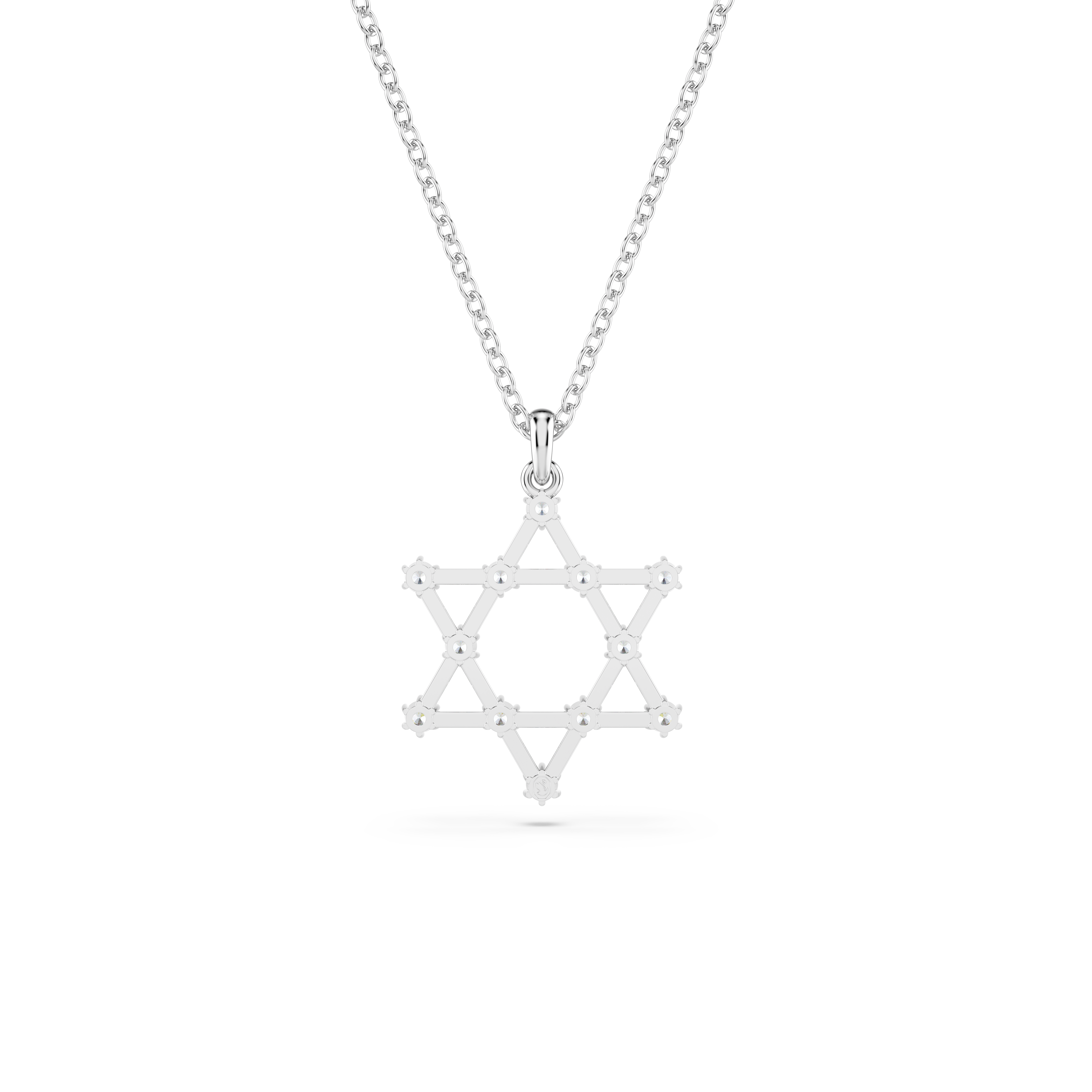 Swarovski Insigne pendant, Round cut, Star, White, Rhodium plated 5677156