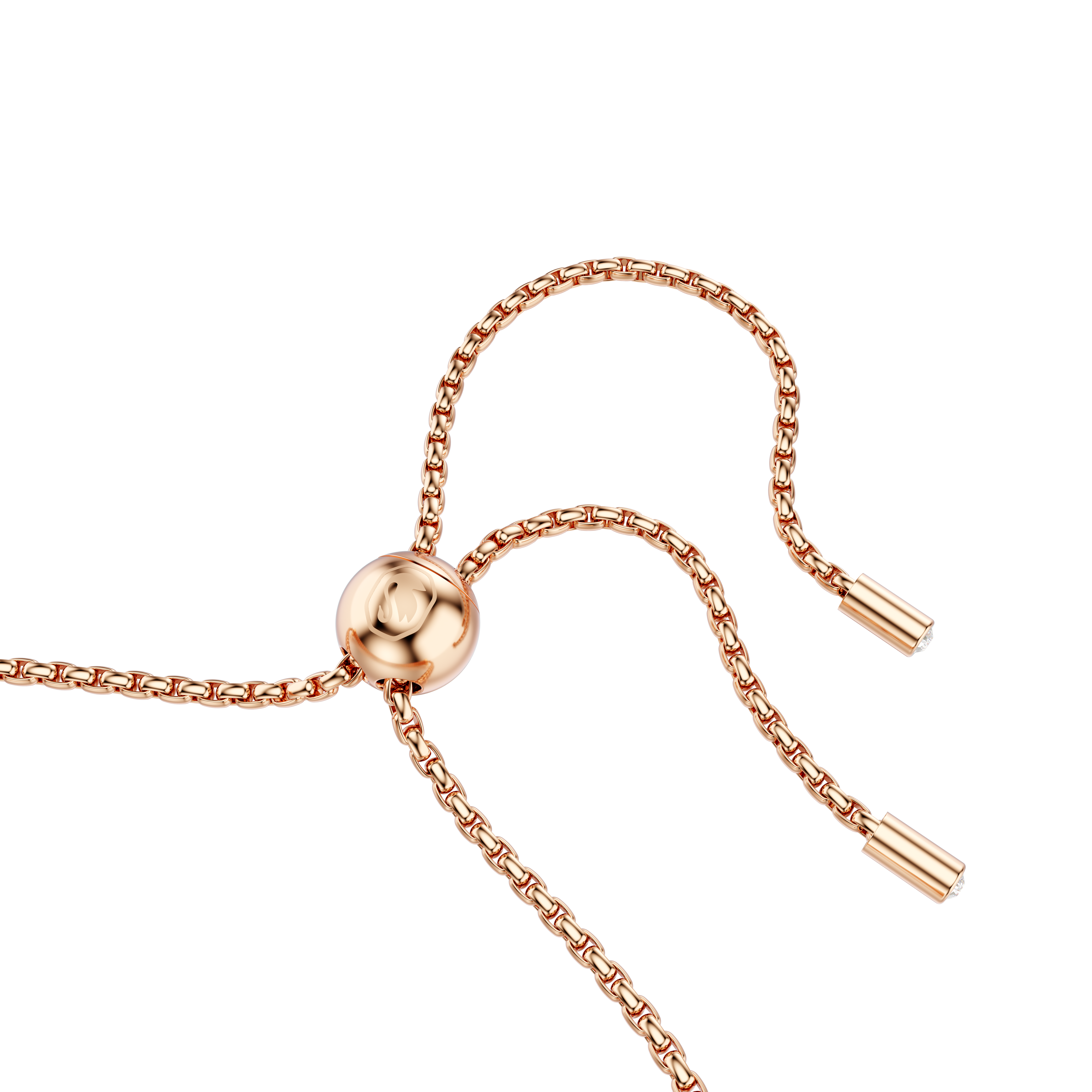 Swarovski Matrix Tennis bracelet, Round cut, White, Rose gold-tone plated 5677823