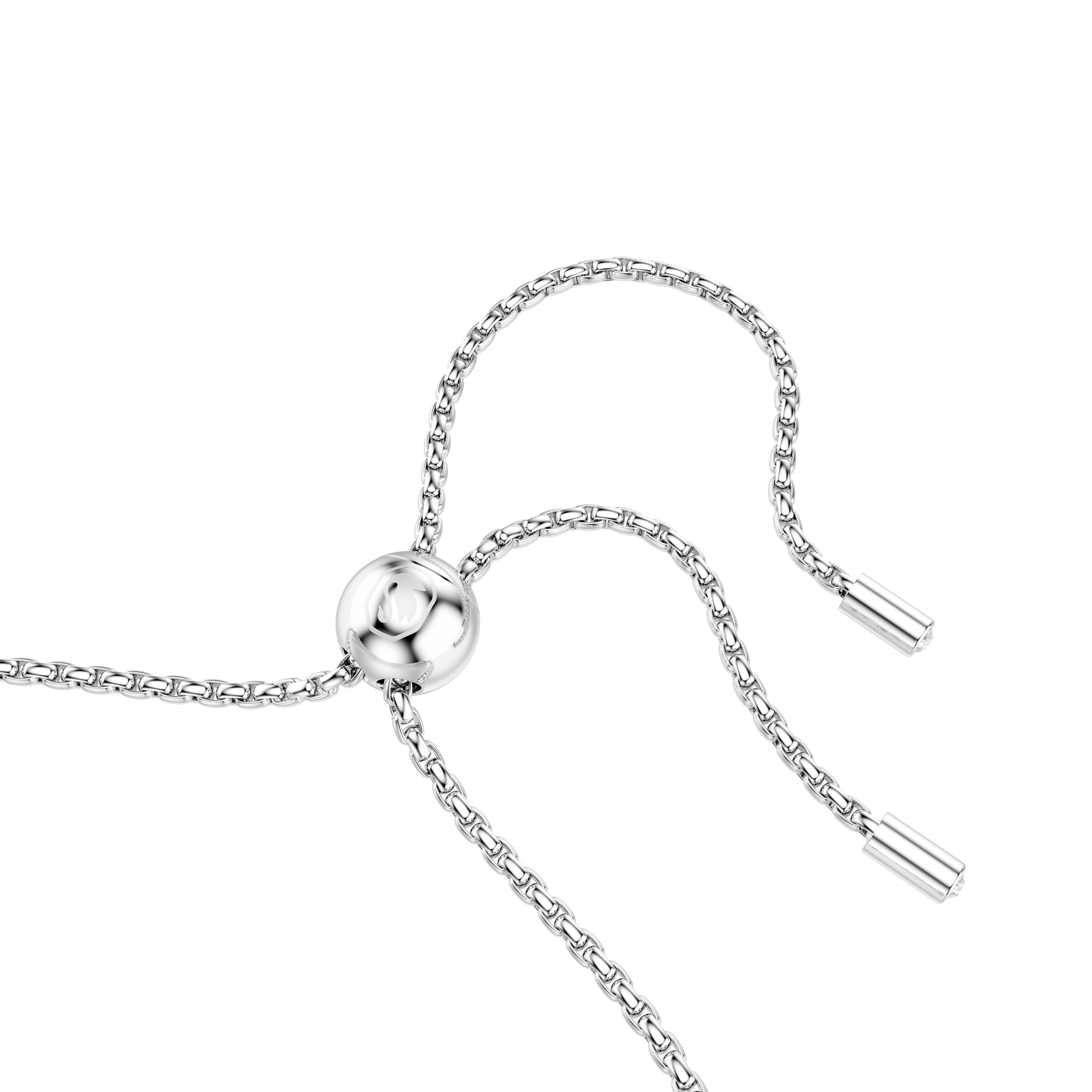 Swarovski Matrix Tennis bracelet, Round cut, White, Rhodium plated 5678252