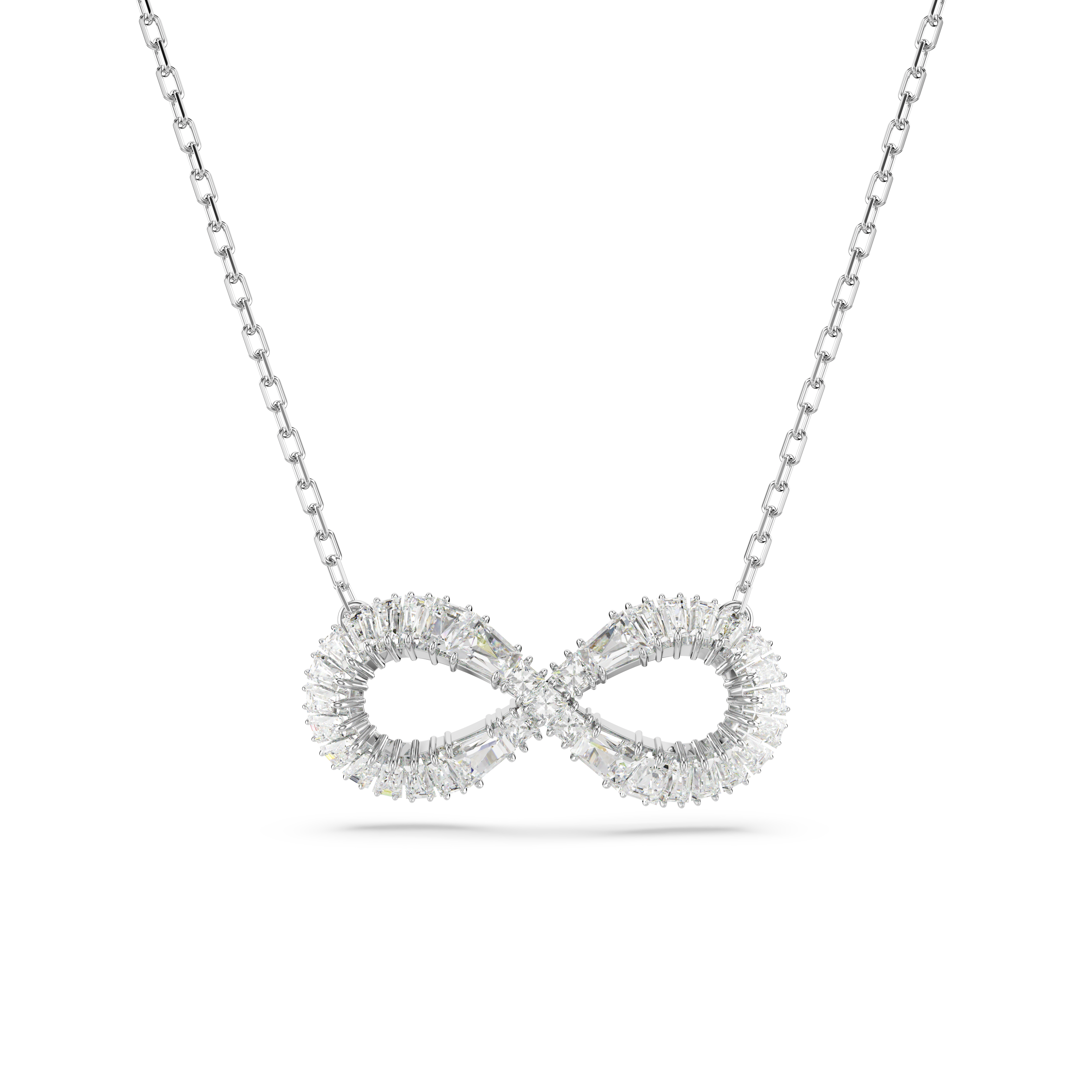 Swarovski Hyperbola pendant, Infinity, White, Rhodium plated 5679434