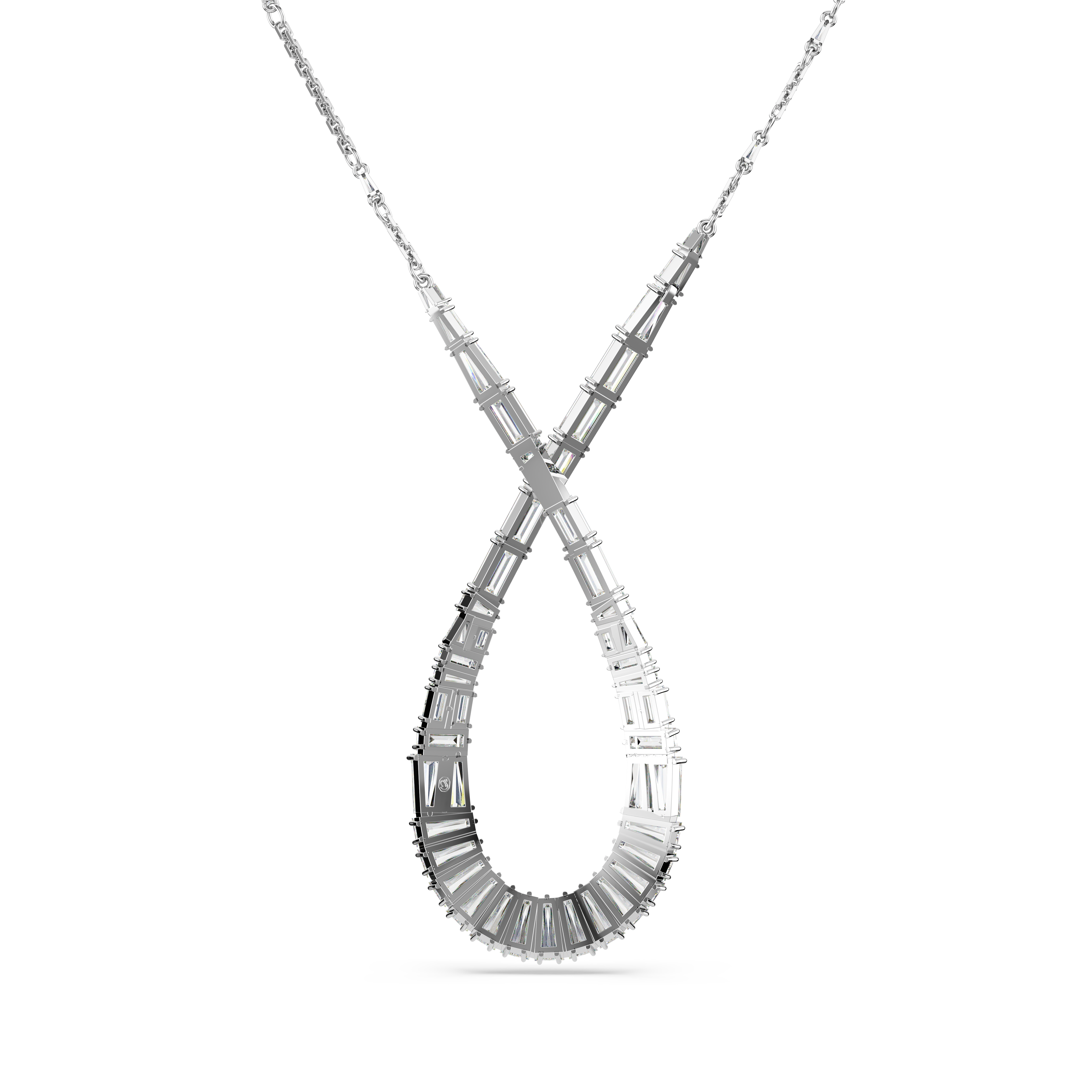 Swarovski Hyperbola pendant, Mixed cuts, Infinity, White, Rhodium plated 5679438