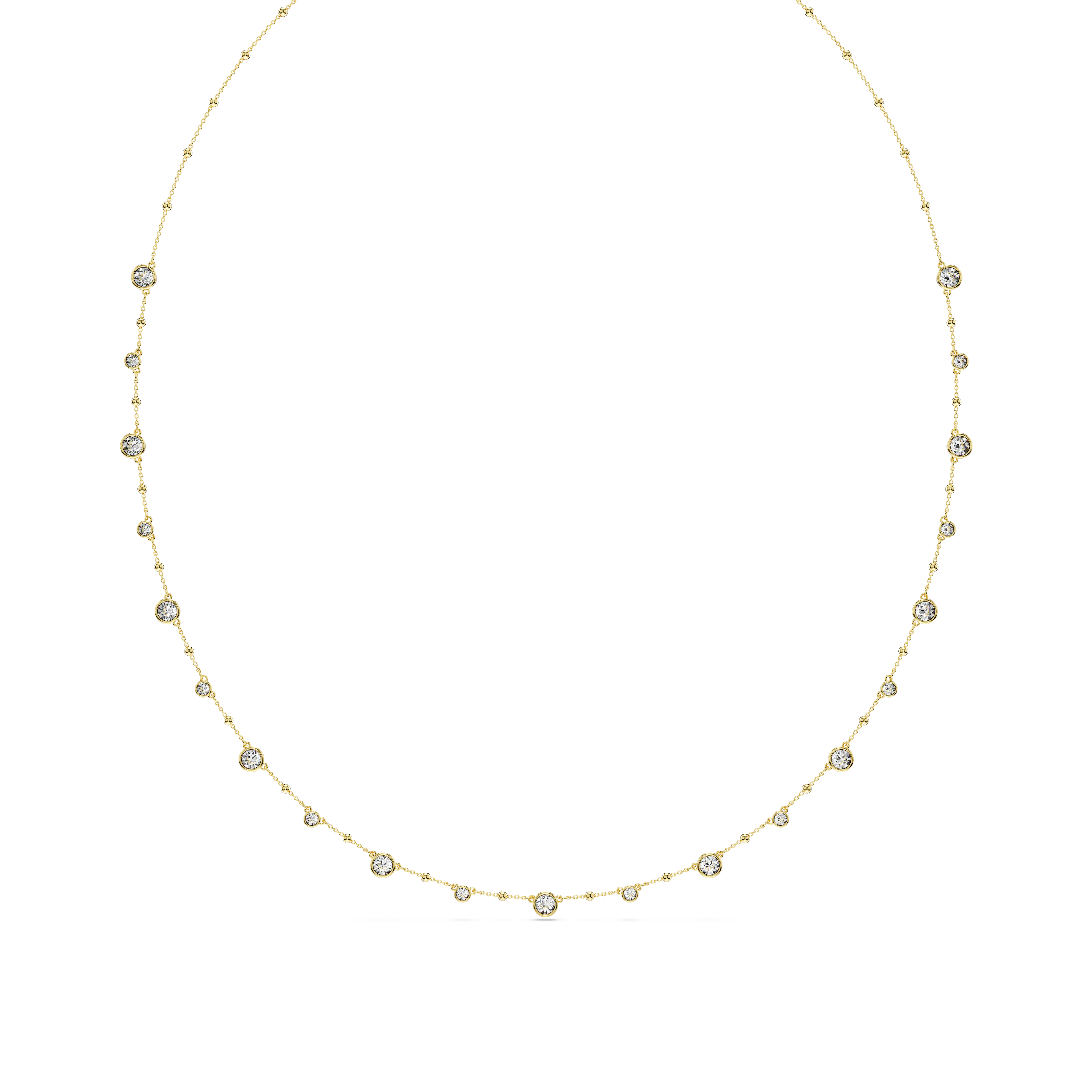 Swarovski Imber strandage, Round cut, White, Gold-tone plated 5680091