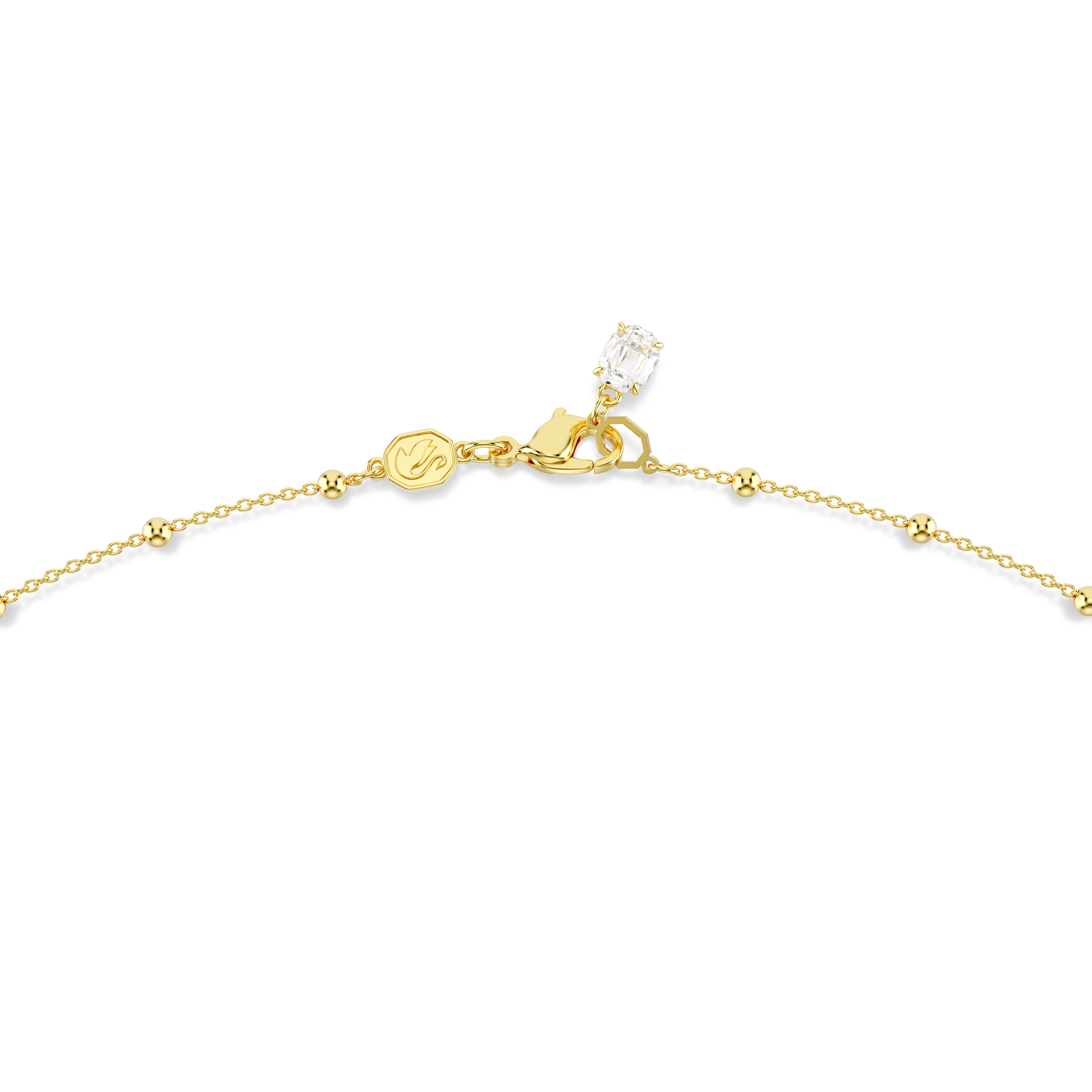 Swarovski Imber strandage, Round cut, White, Gold-tone plated 5680091