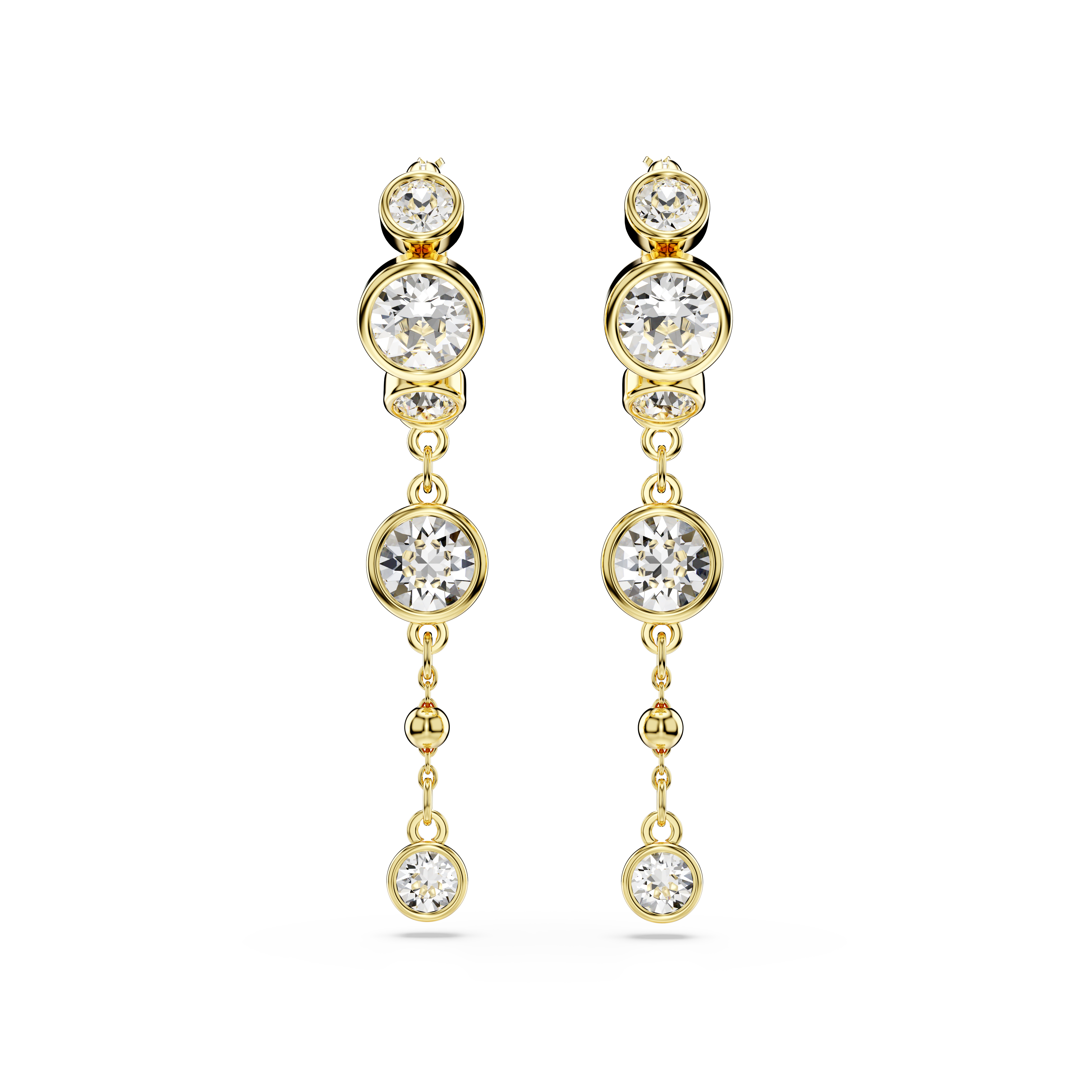 Swarovski Imber drop earrings, Round cut, White, Mixed metal finish 5680097