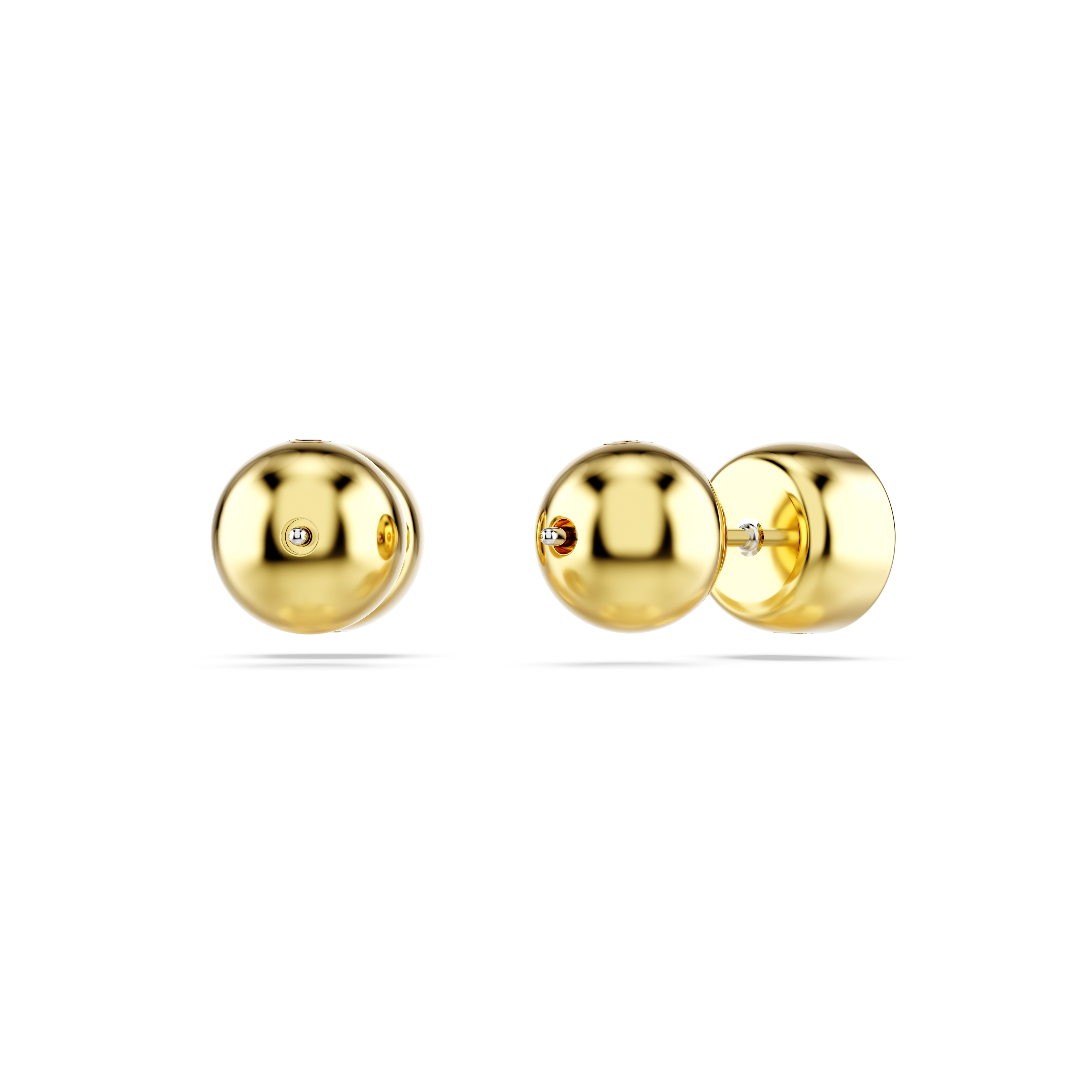 Swarovski Imber stud earrings, Round cut, White, Gold-tone plated 5681552