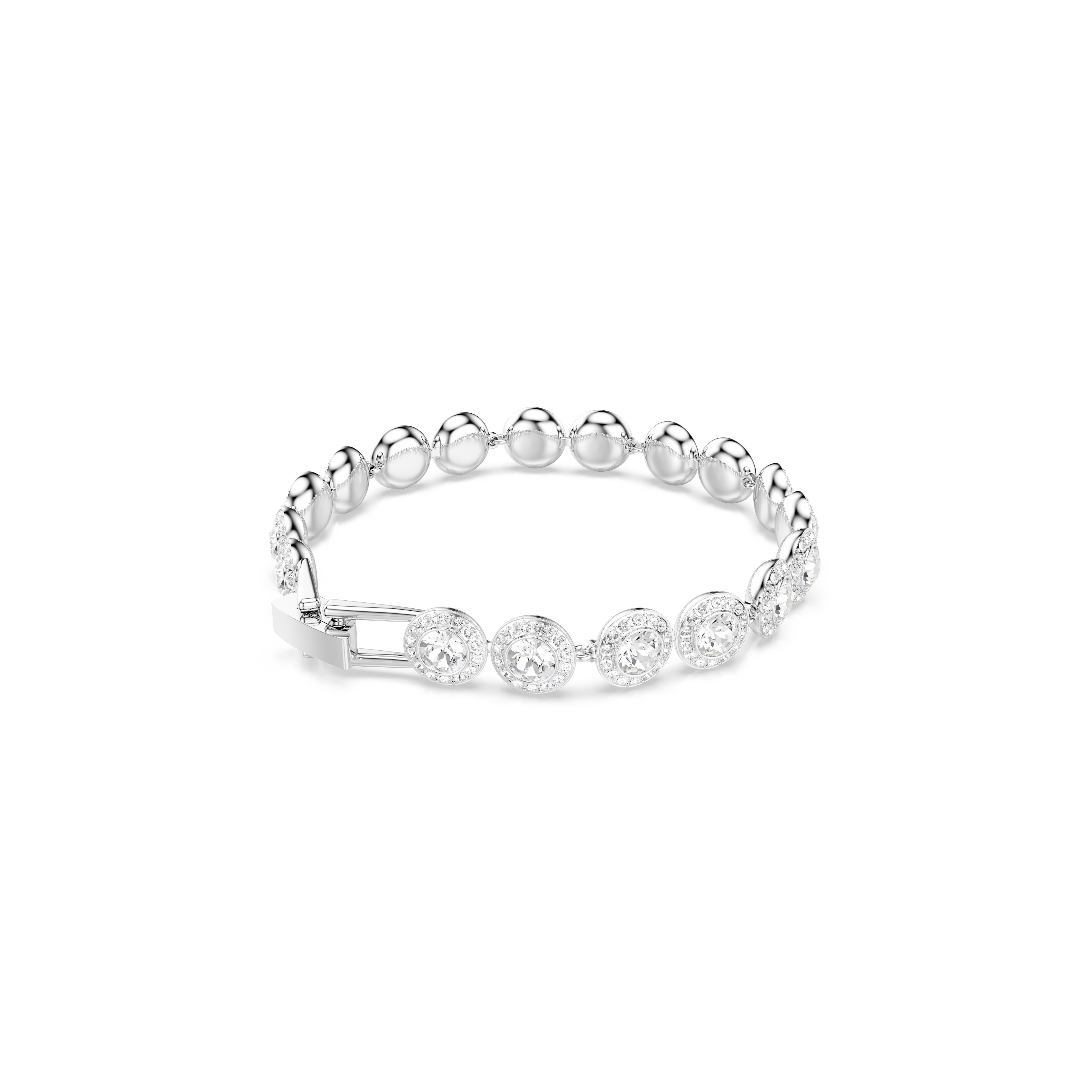 Swarovski Una Angelic bracelet, Round cut, White, Rhodium plated 5682279
