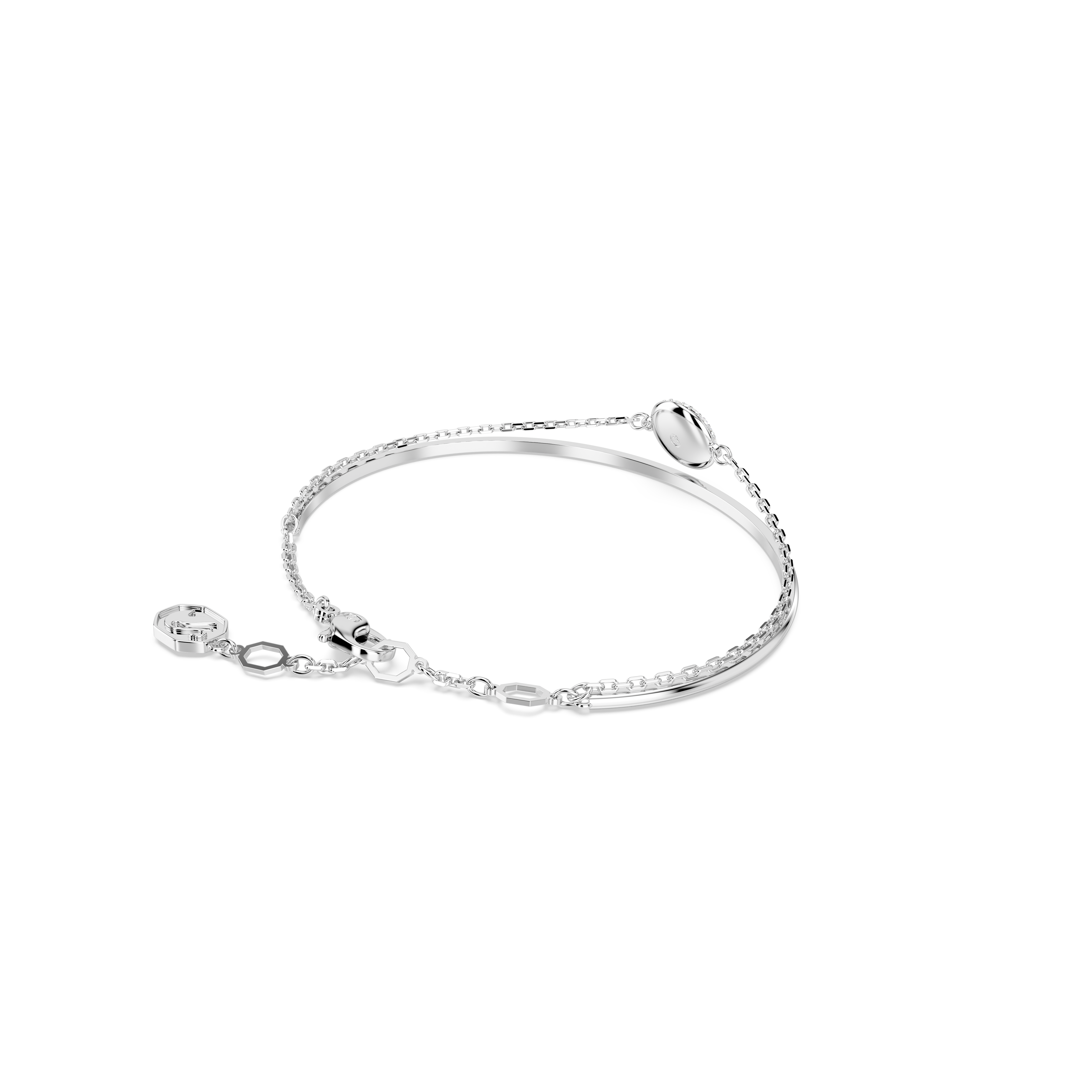 Swarovski Sublima bangle, White, Rhodium plated 5683447