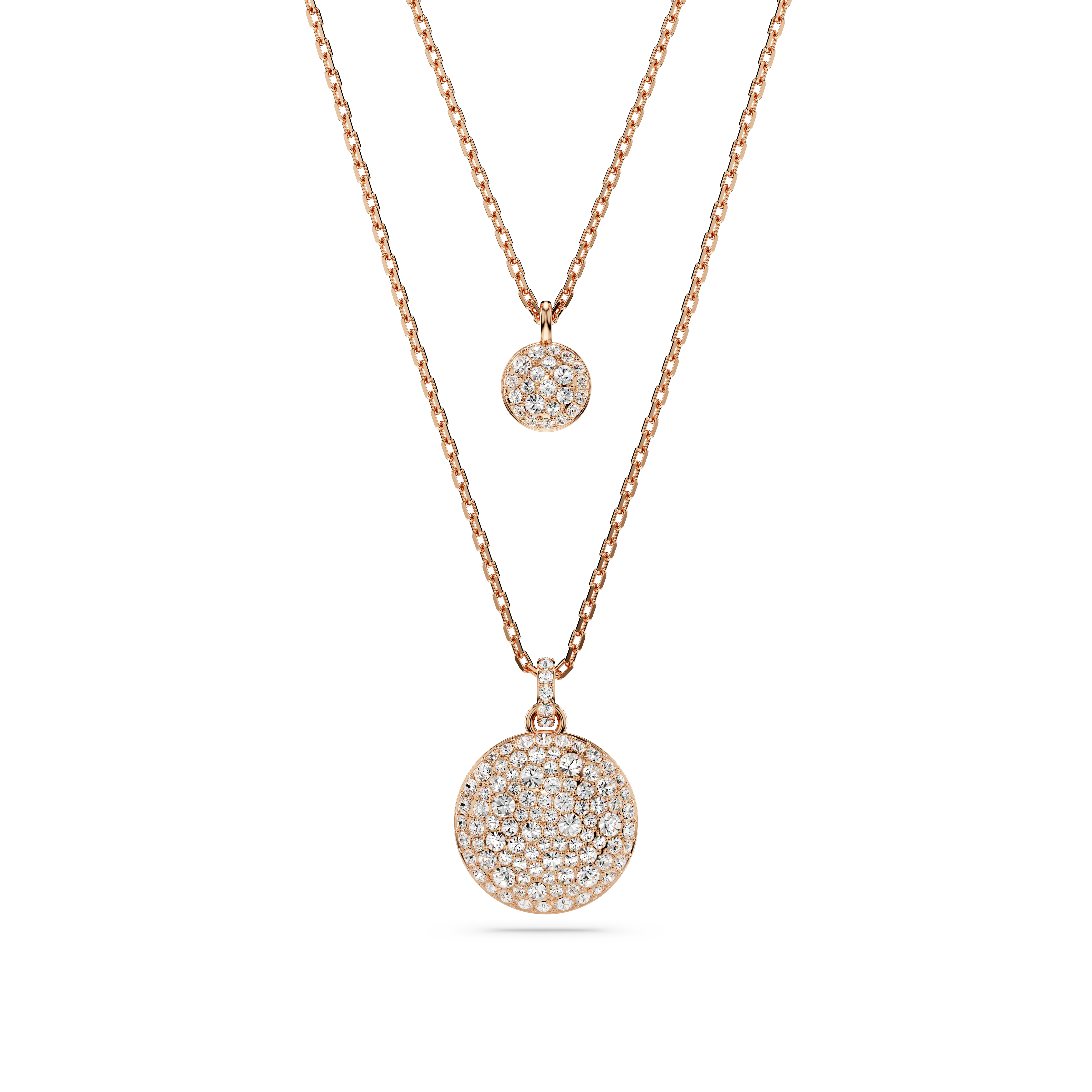 Swarovski Sublima layered pendant, White, Rose gold-tone plated 5683449