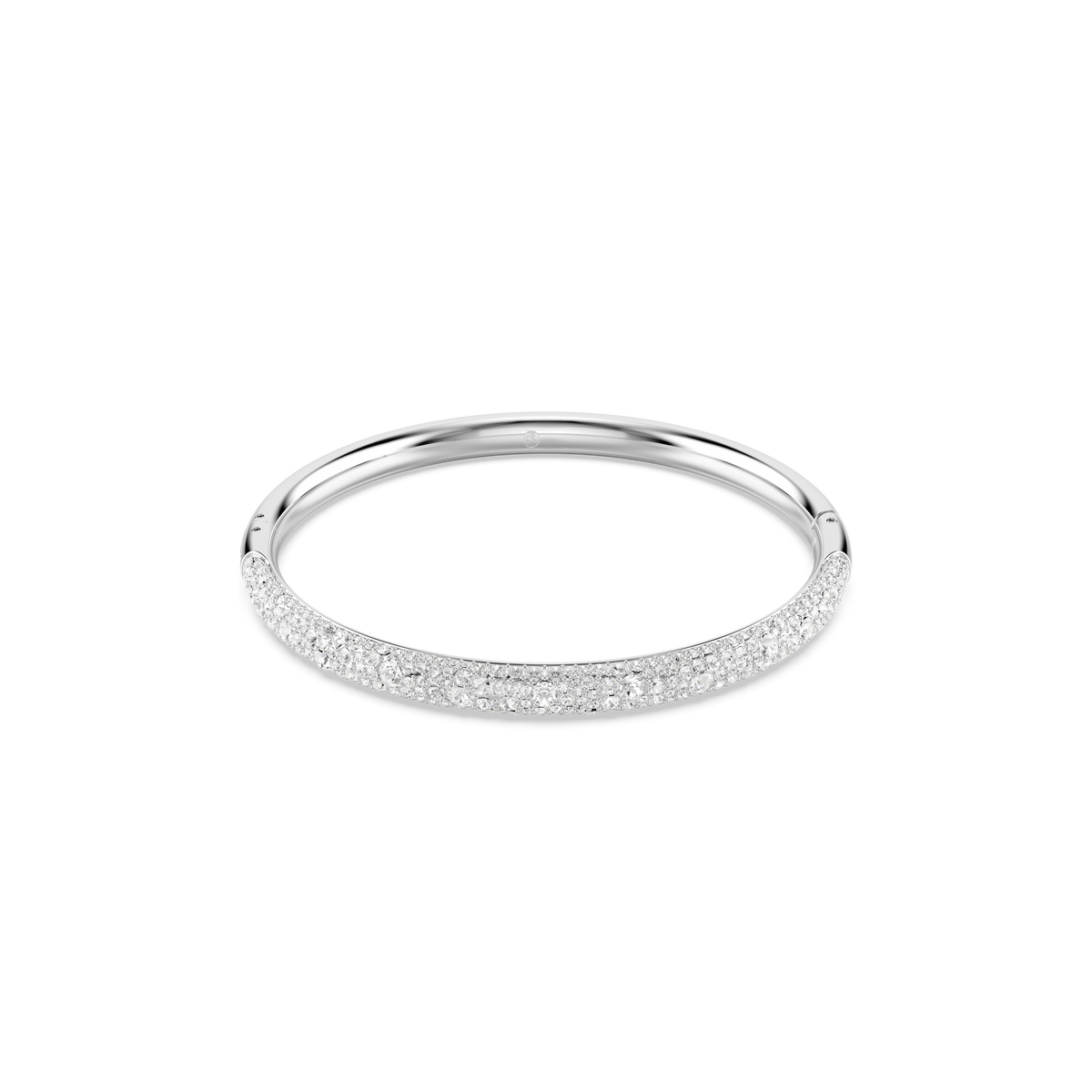 Swarovski Sublima bangle, Snow pavé, White, Rhodium plated 5684241