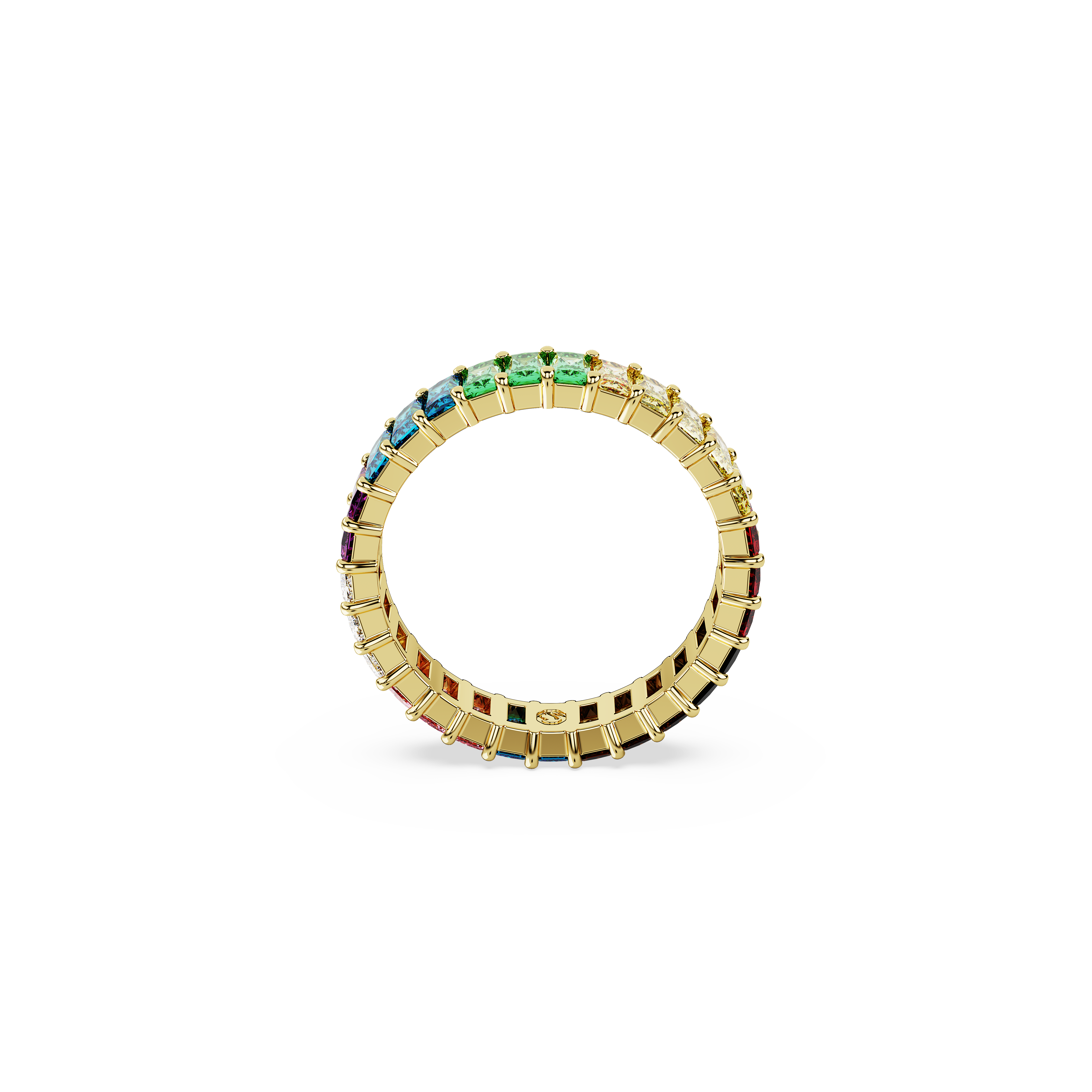 Swarovski Matrix ring, Baguette cut, Multicolored, Gold-tone plated 5686632
