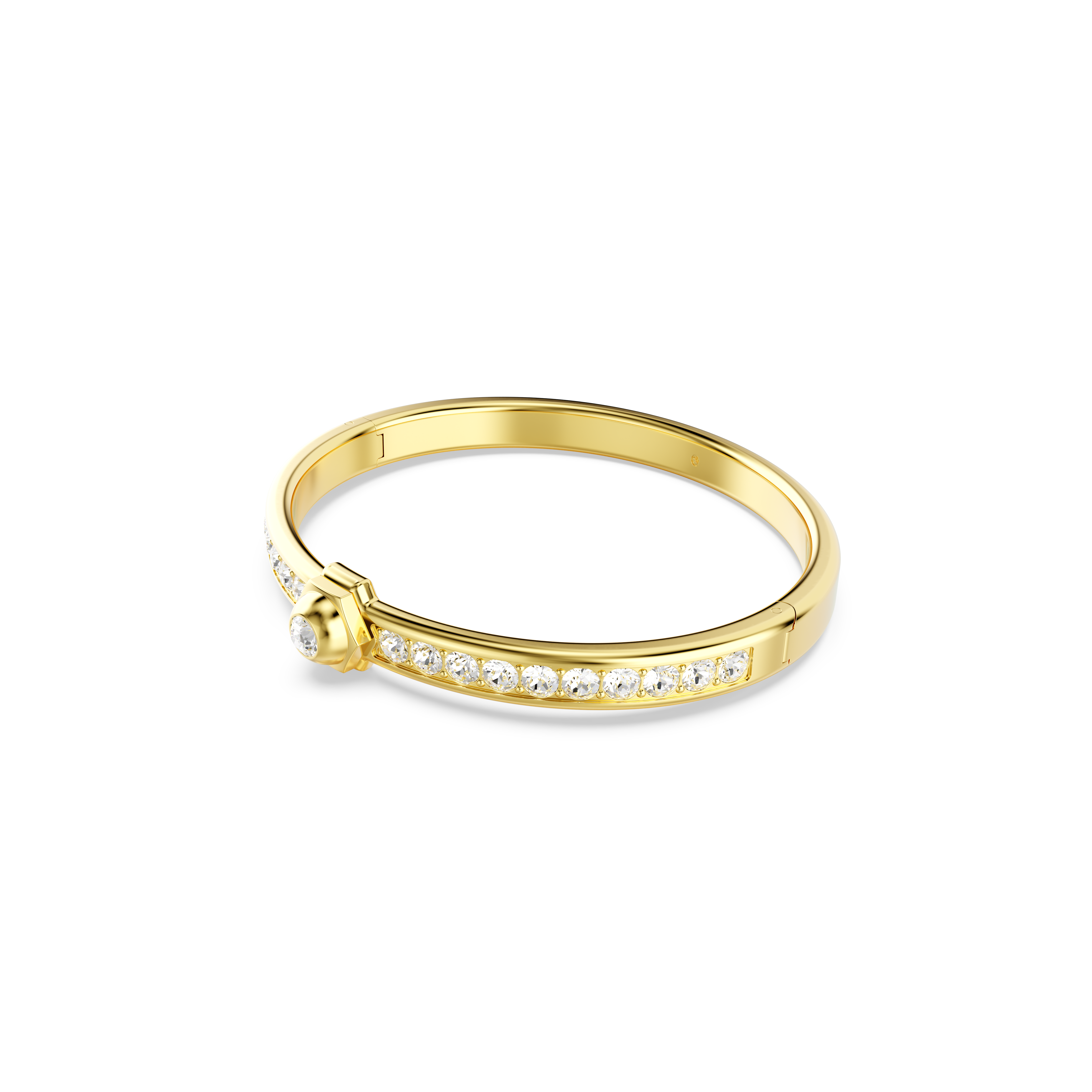 Swarovski Numina bangle, Round cut, White, Gold-tone plated 5688493