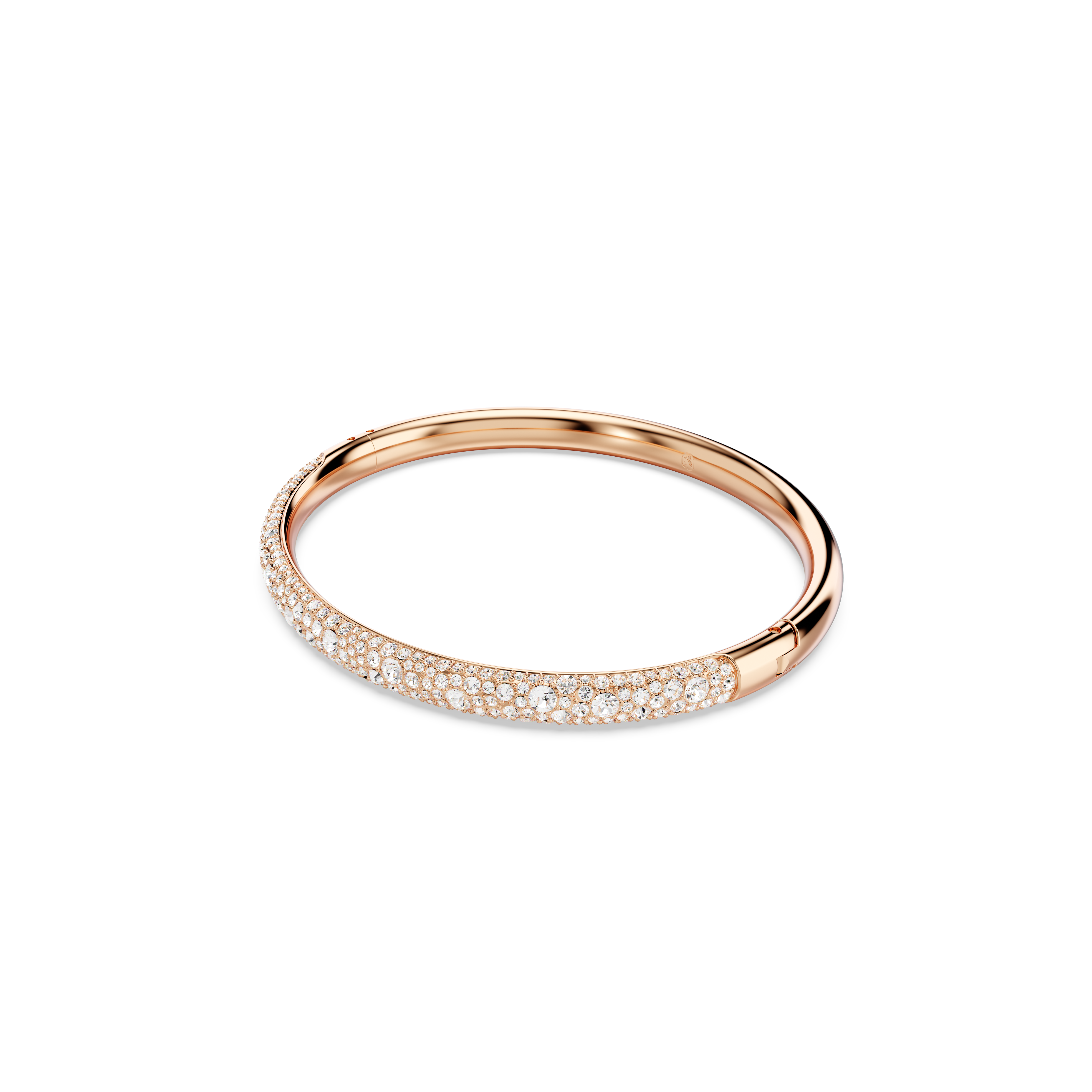 Swarovski Sublima bangle, Snow pavé, White, Rose gold-tone plated 5688610