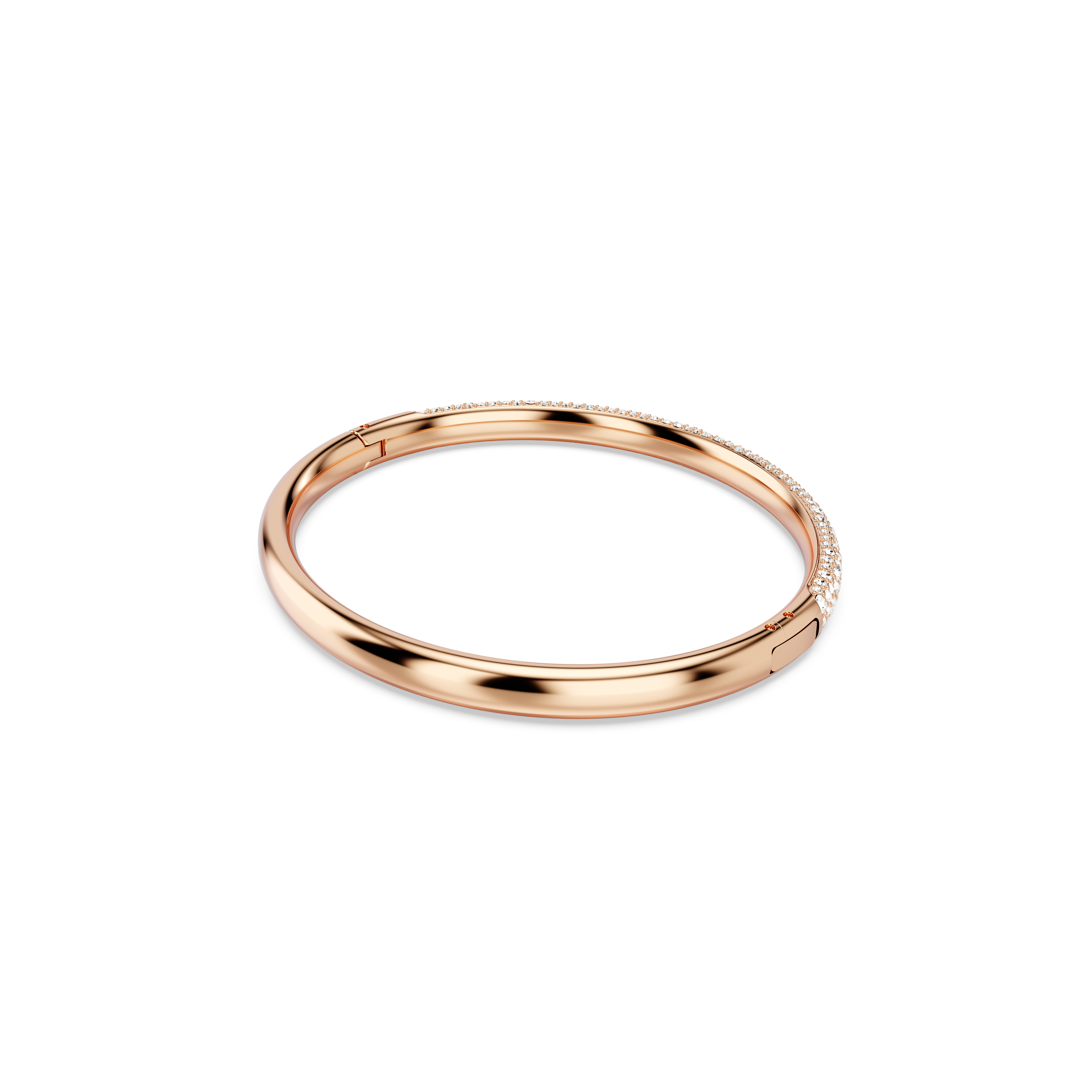Swarovski Sublima bangle, Snow pavé, White, Rose gold-tone plated 5688610
