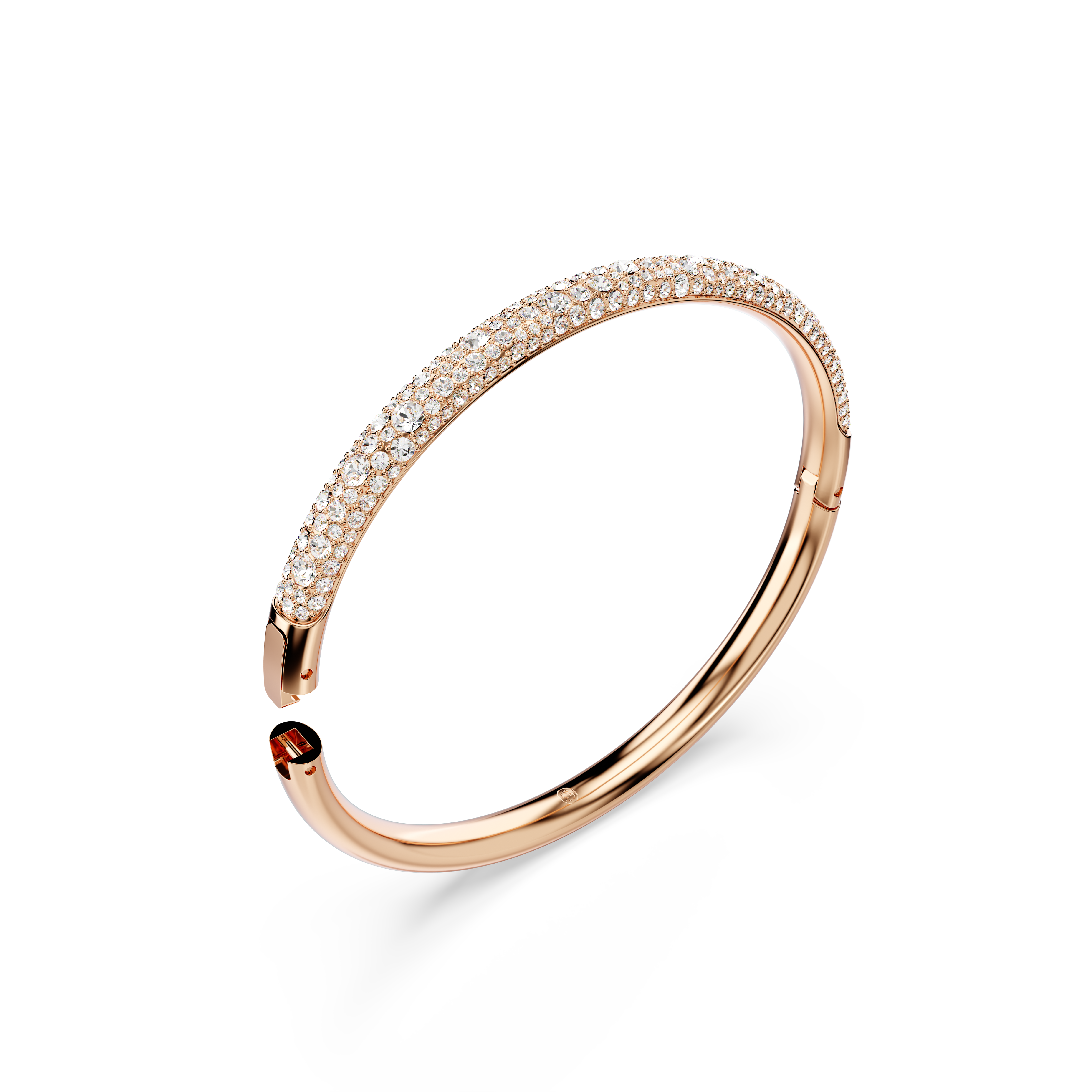 Swarovski Sublima bangle, Snow pavé, White, Rose gold-tone plated 5688612