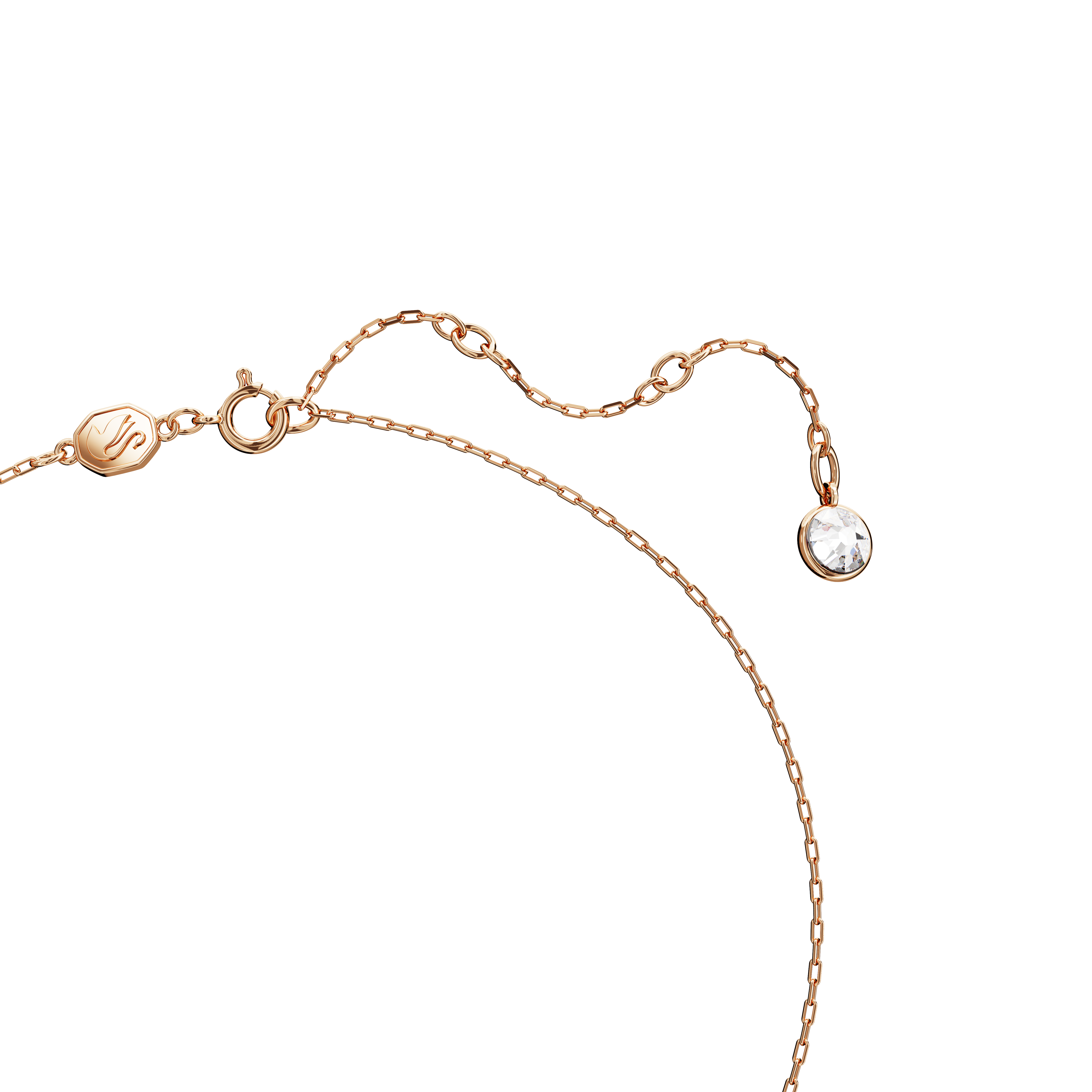 Swarovski Swan pendant, Swan, Small, White, Gold-tone plated 5689704