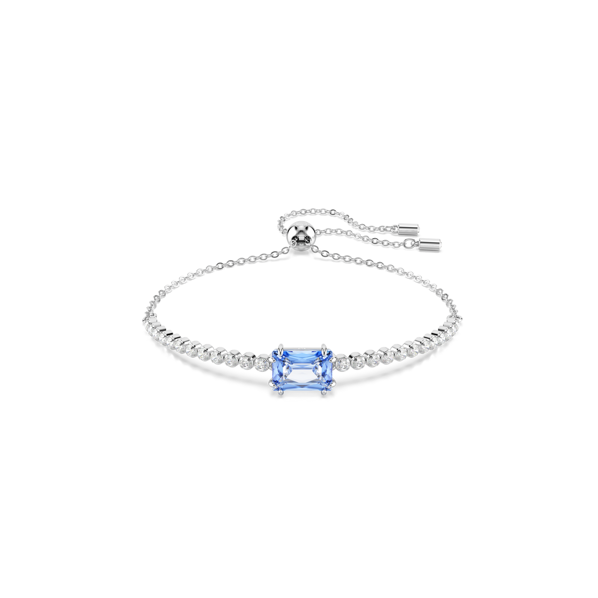 Swarovski Matrix Tennis bracelet, Mixed cuts, Blue, Rhodium plated 5693412