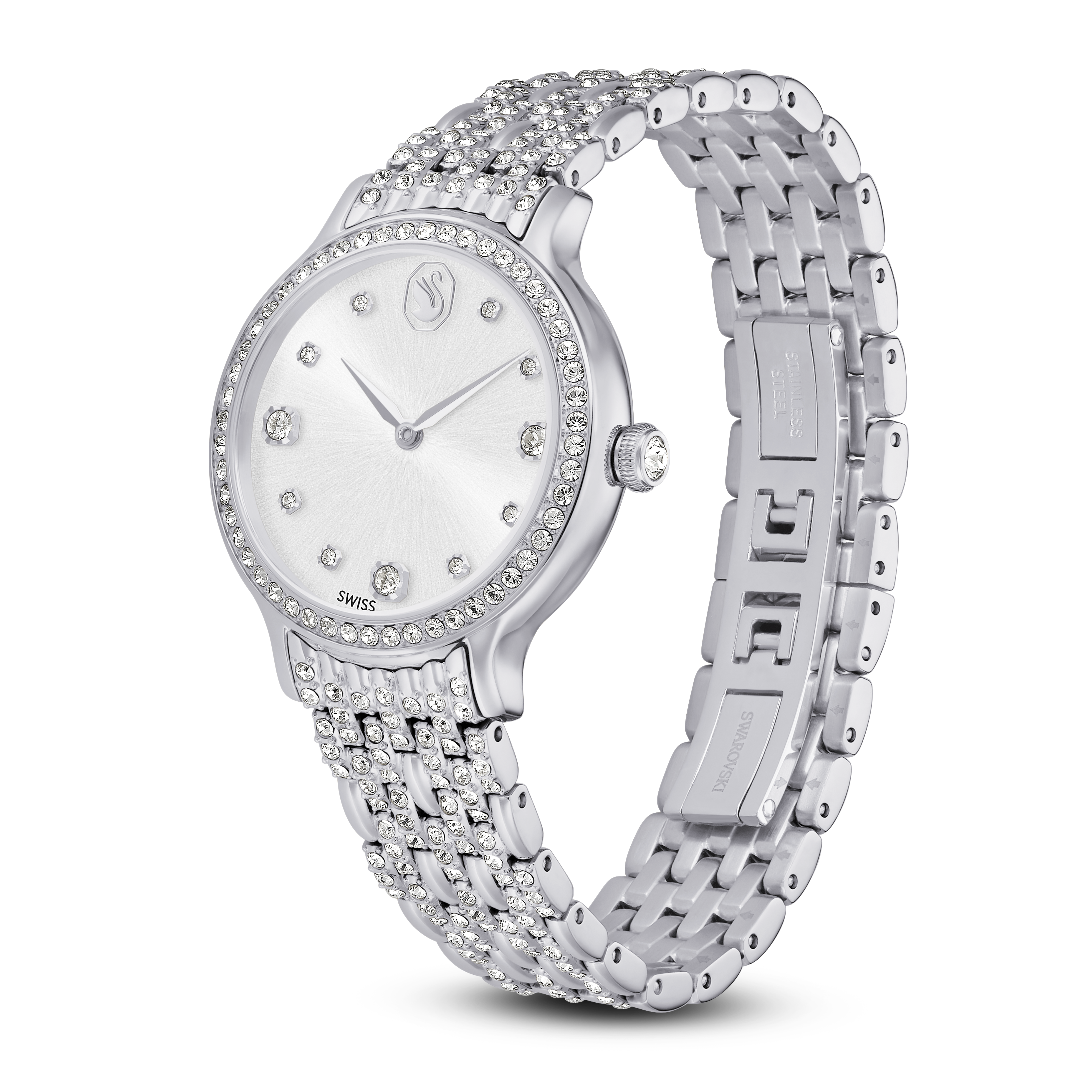 Swarovski Imber watch, Swiss Made, Metal bracelet, Silver tone, Stainless Steel 5693634