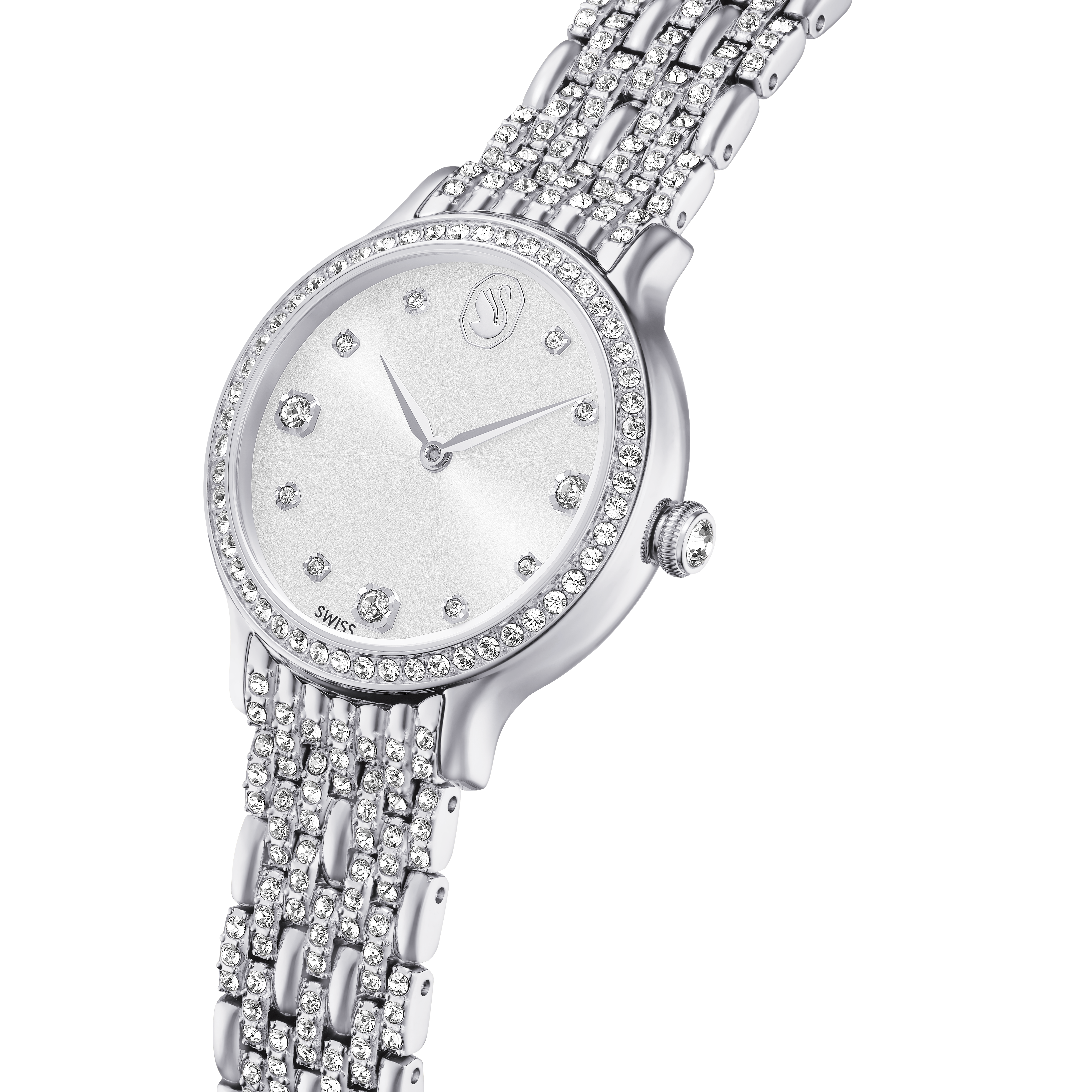 Swarovski Imber watch, Swiss Made, Metal bracelet, Silver tone, Stainless Steel 5693634