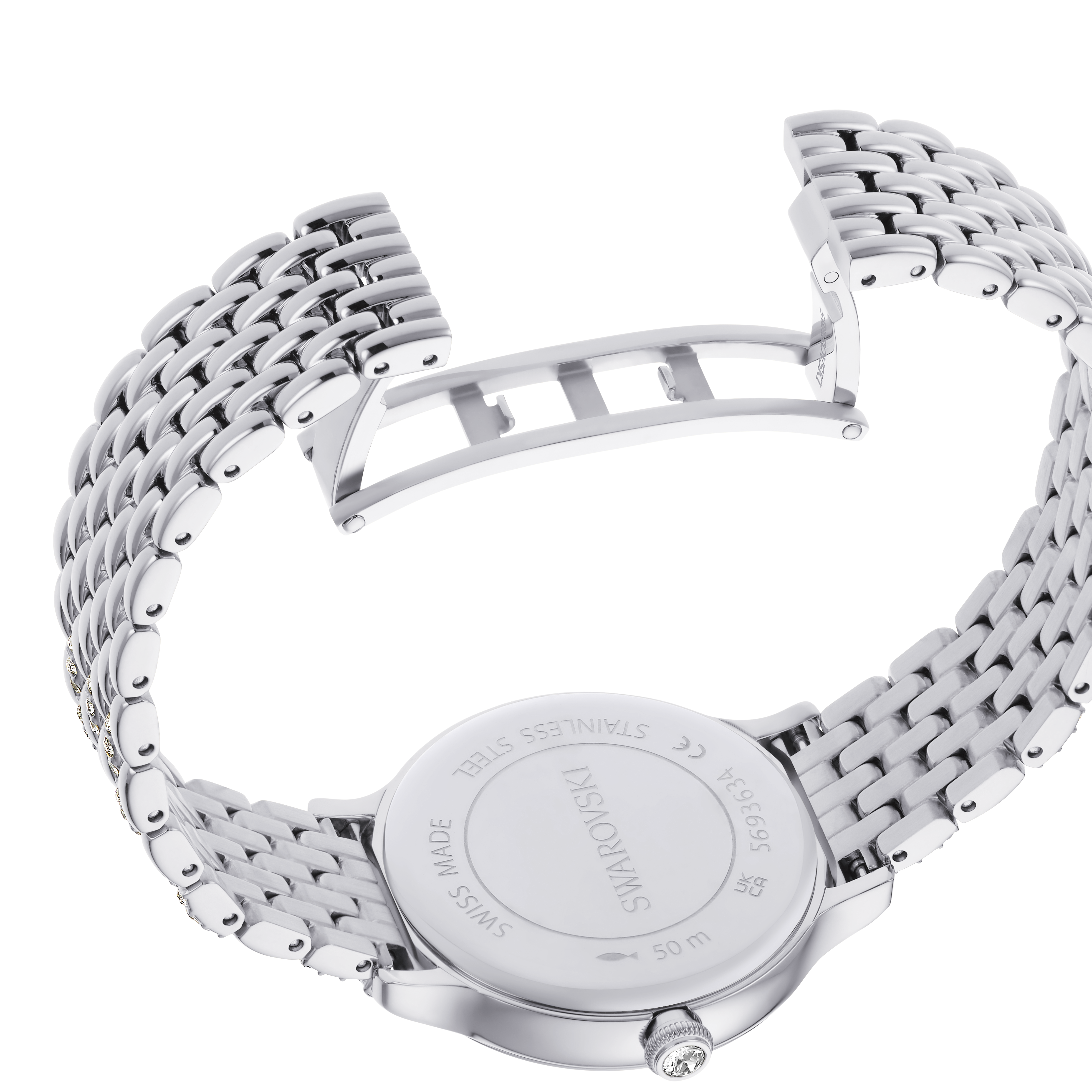 Swarovski Imber watch, Swiss Made, Metal bracelet, Silver tone, Stainless Steel 5693634