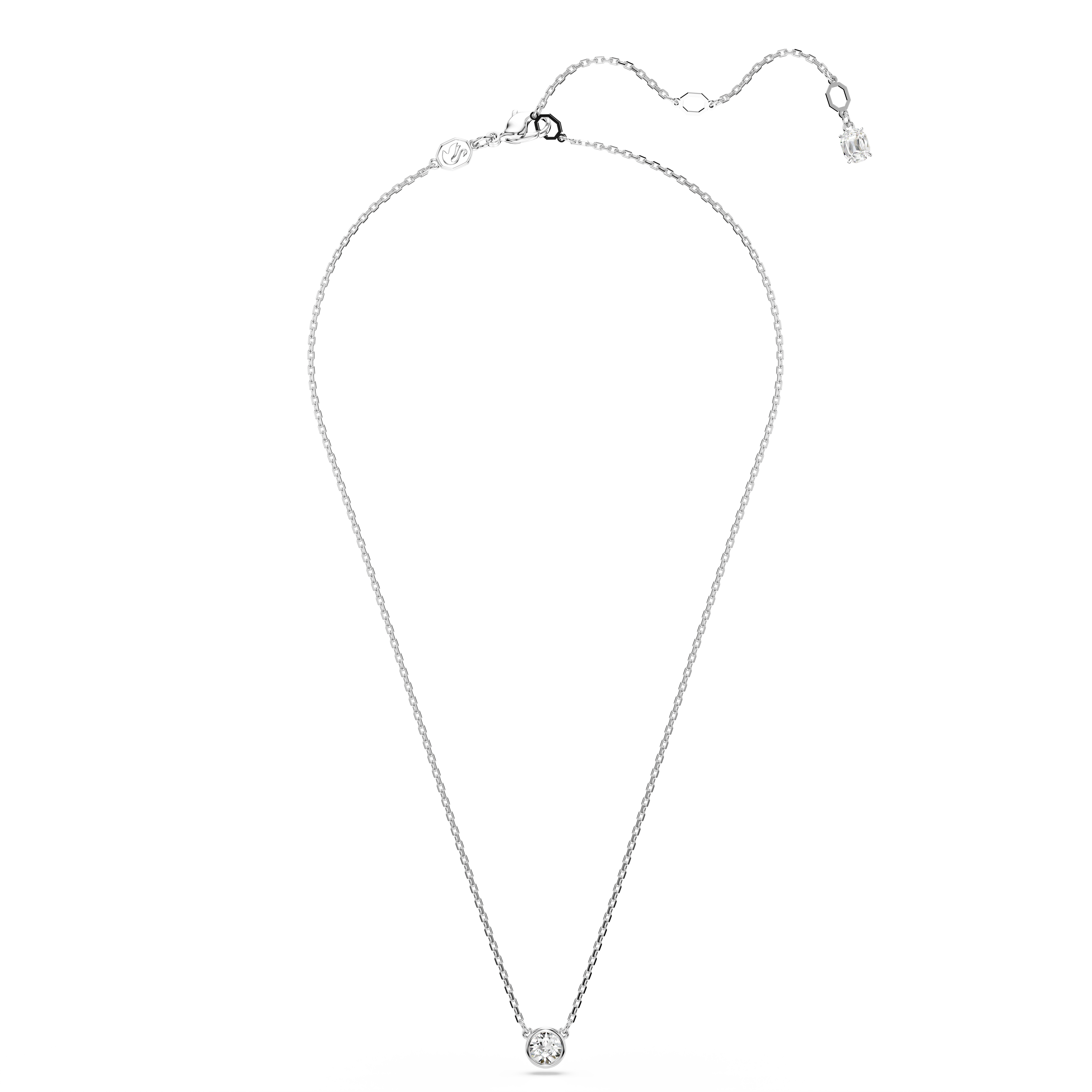 Swarovski Imber pendant, Round cut, White, Rhodium plated 5696039