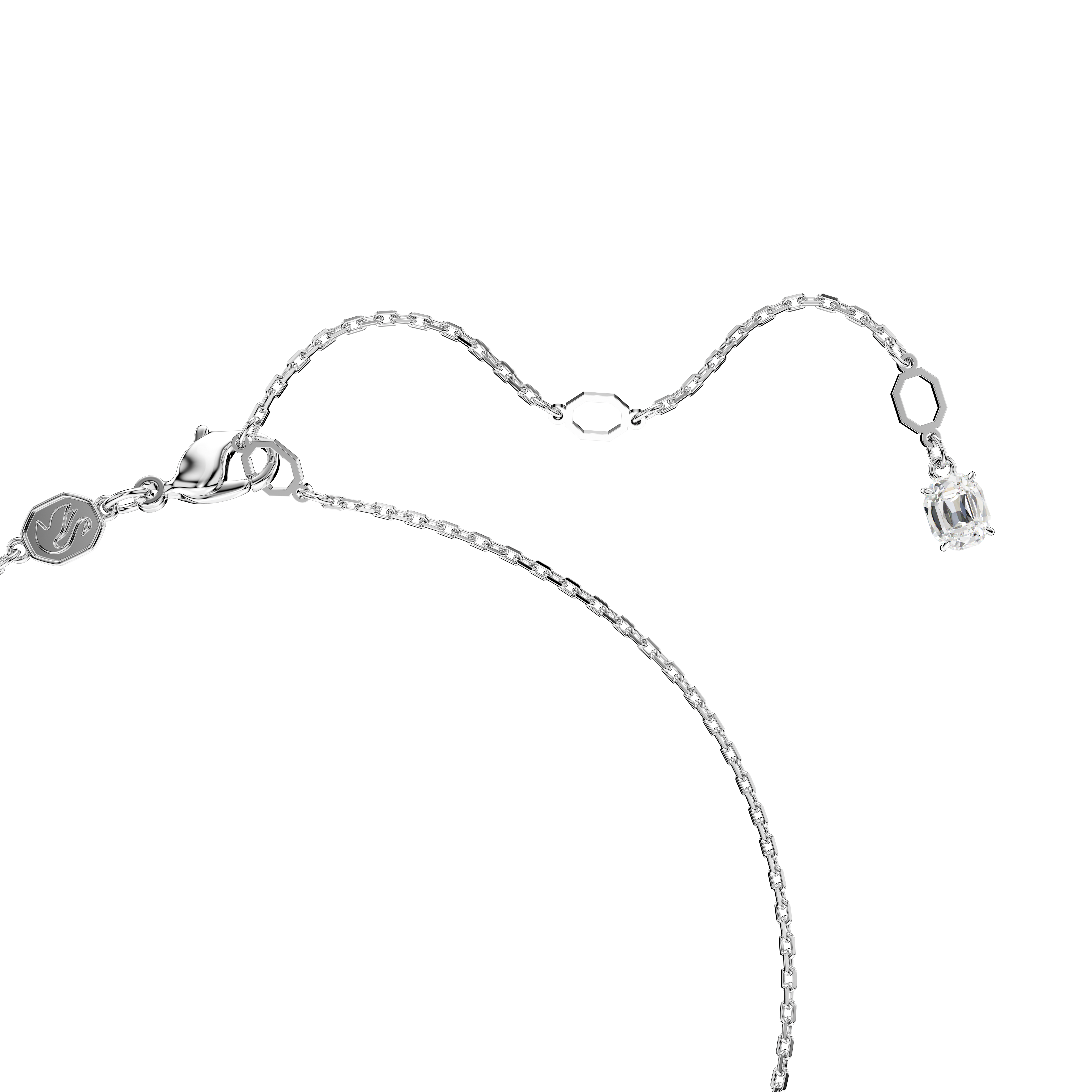 Swarovski Imber pendant, Round cut, White, Rhodium plated 5696039