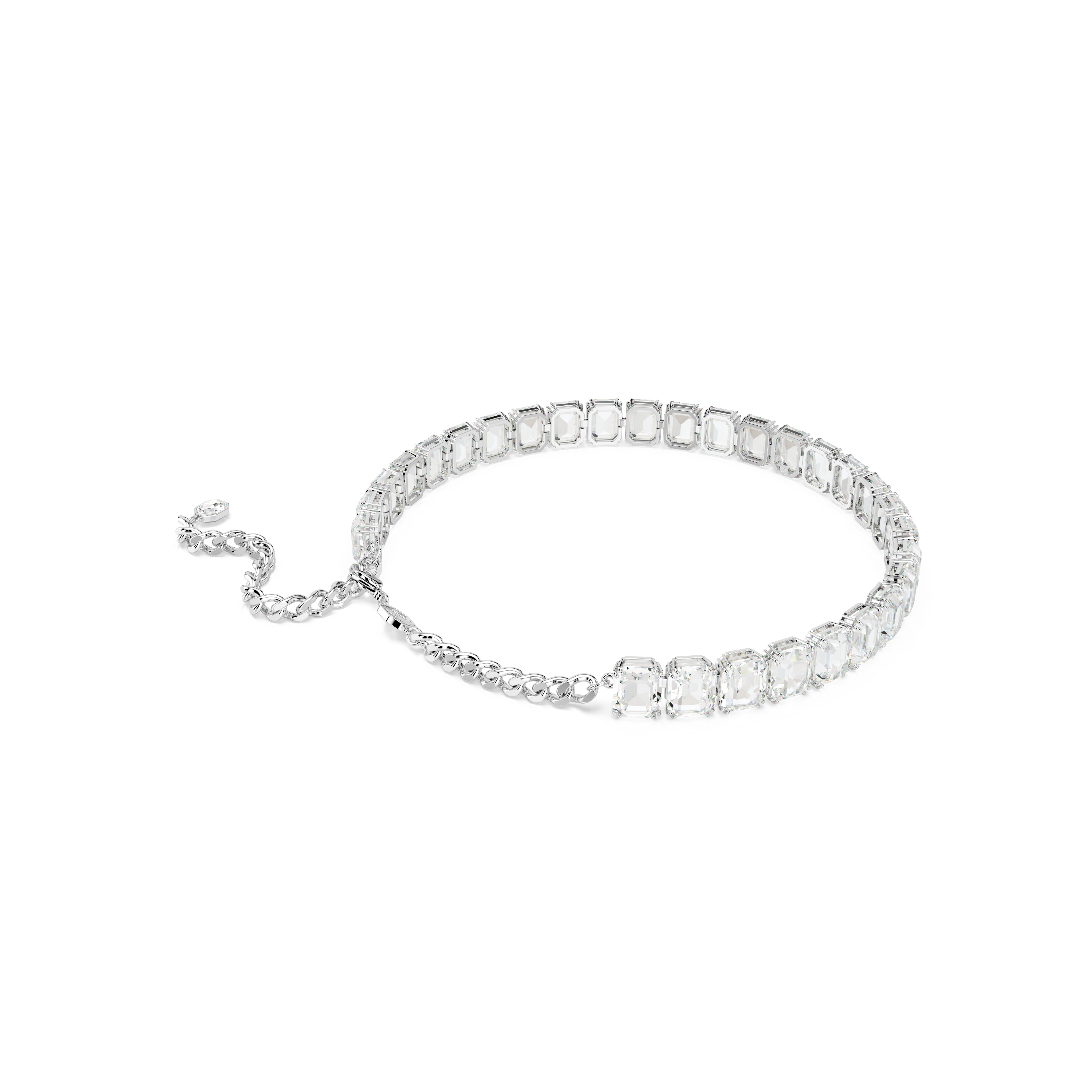 Swarovski Millenia choker, Octagon cut, White, Rhodium plated 5696292