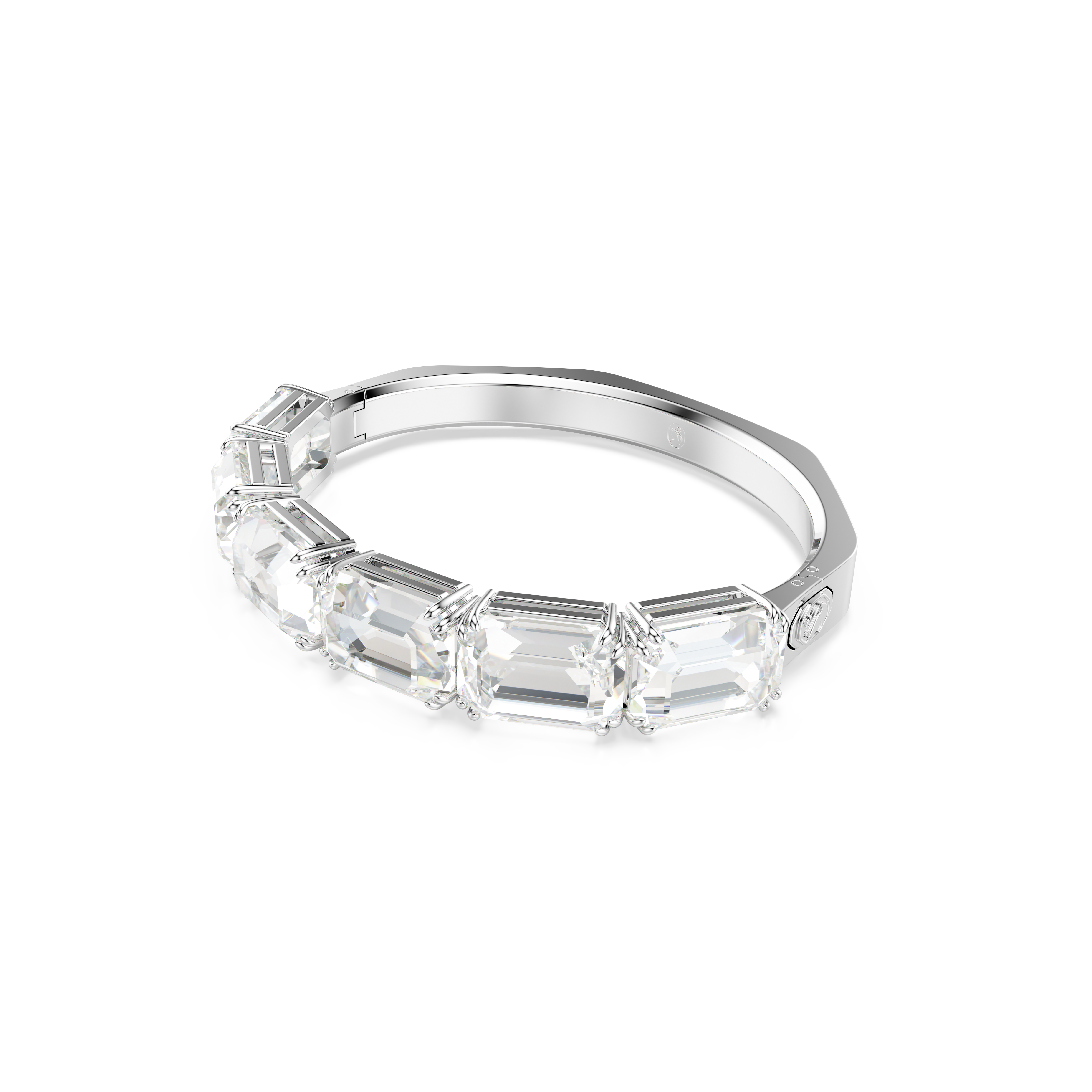 Swarovski Millenia bangle, Octagon cut, White, Rhodium plated 5696321