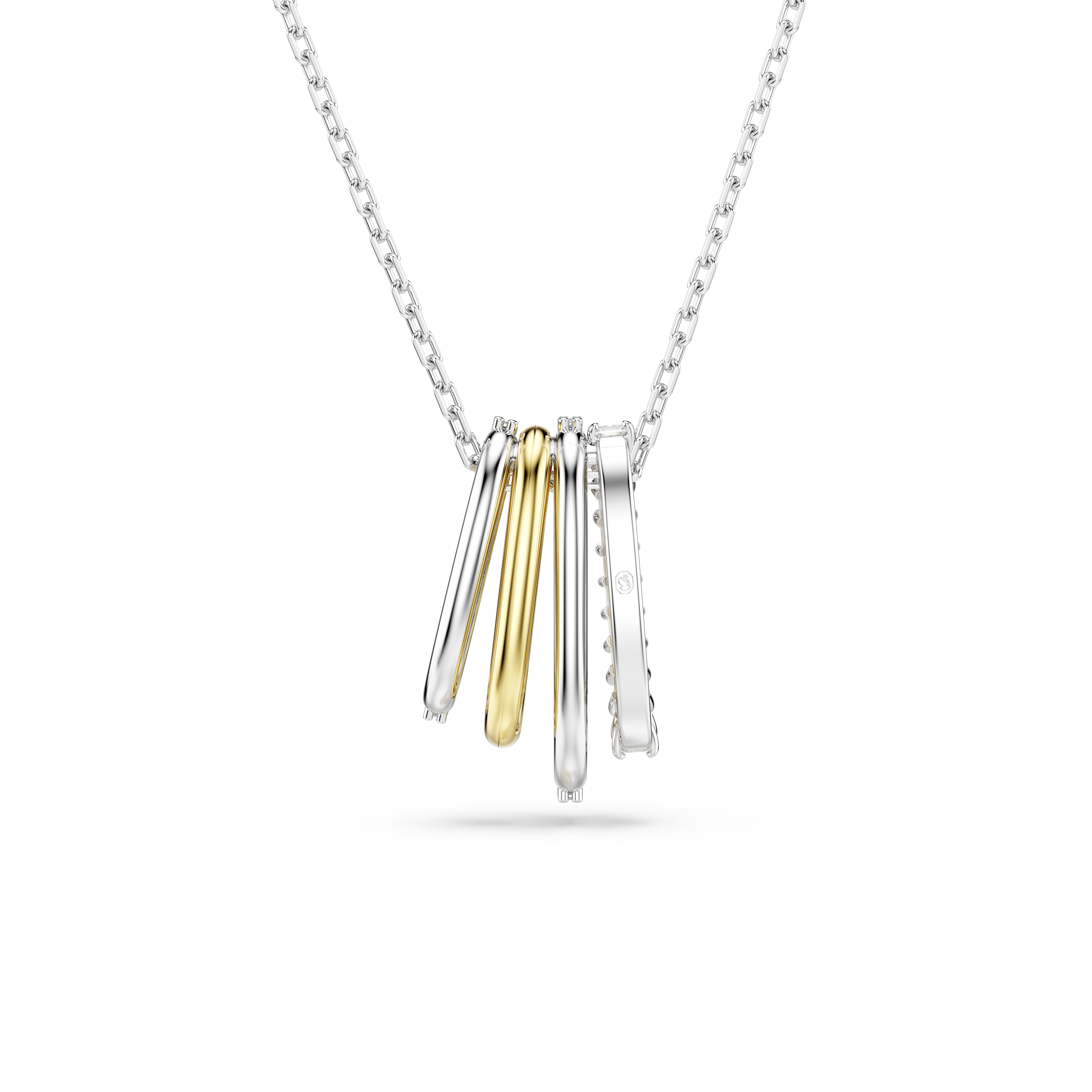 Swarovski Hyperbola pendant, Mixed cuts, White, Mixed metal finish 5696626