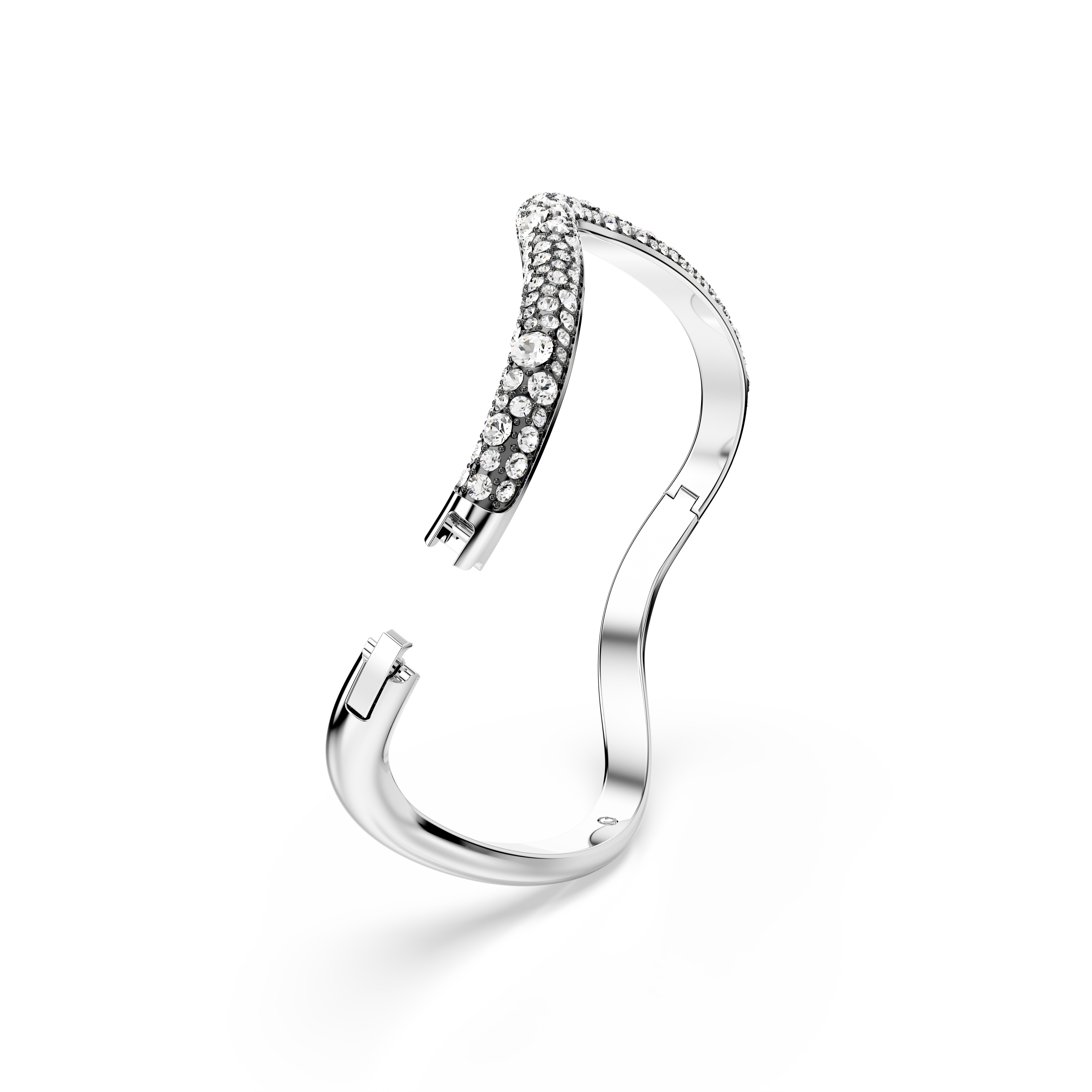 Swarovski Sublima bangle, Round cut, White, Rhodium plated 5700921