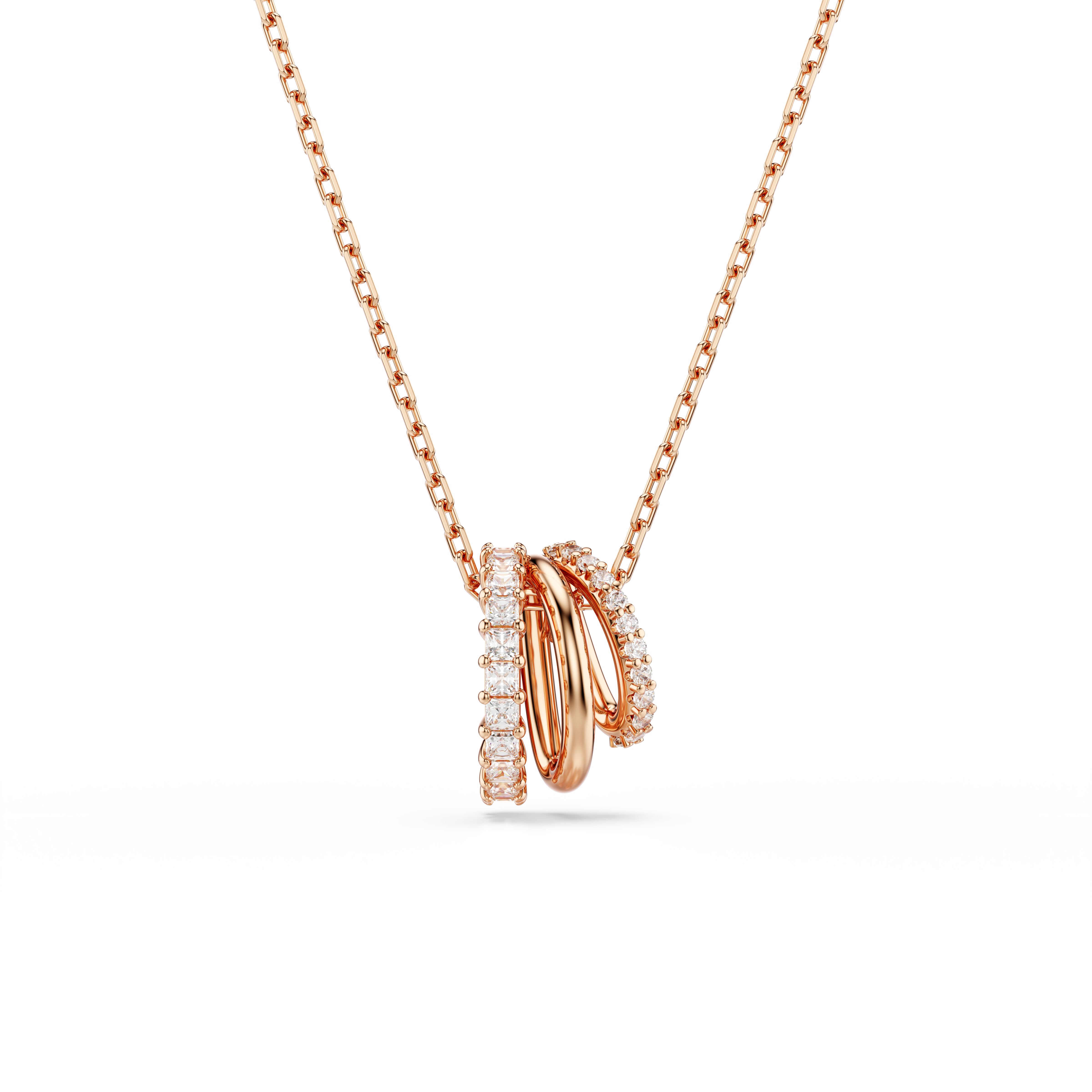 Swarovski Hyperbola pendant, Mixed cuts, White, Rose gold-tone plated 5701494