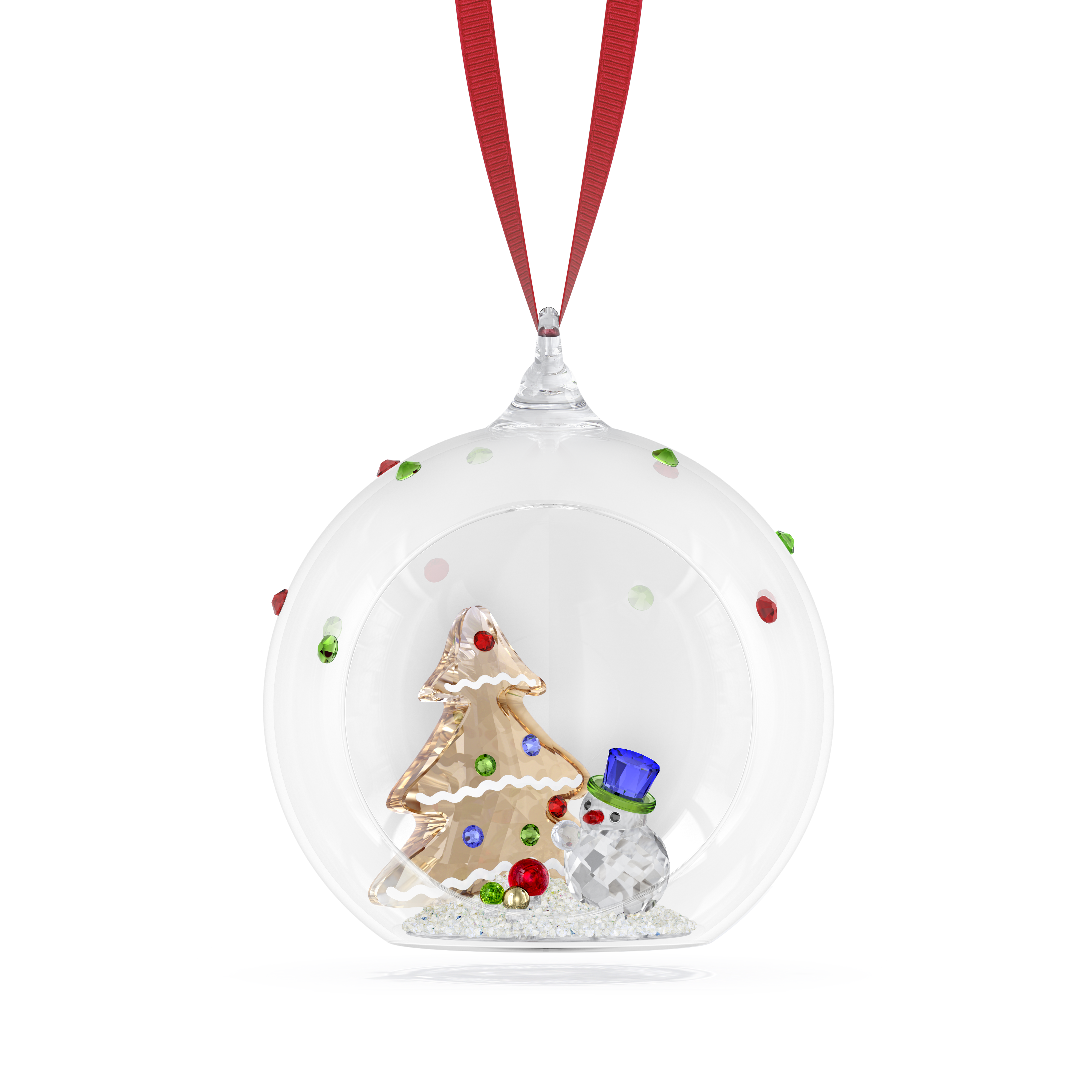 Swarovski Holiday Cheers Tree and Snowman Ball Ornament 5701509