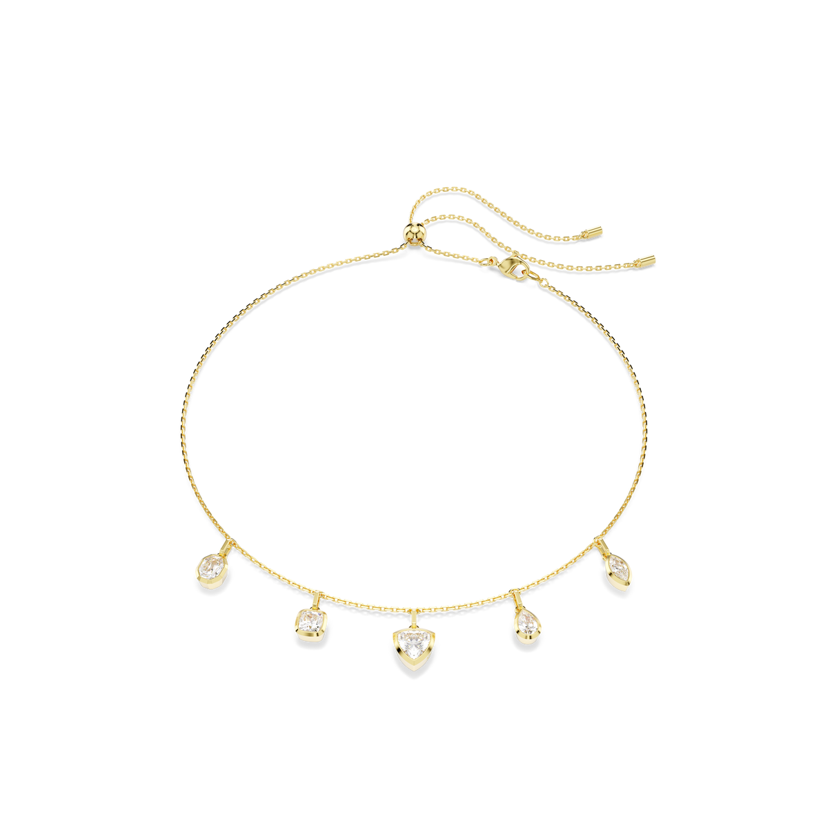 Swarovski Imber necklace, Mixed cuts, White, Gold-tone plated 5705463