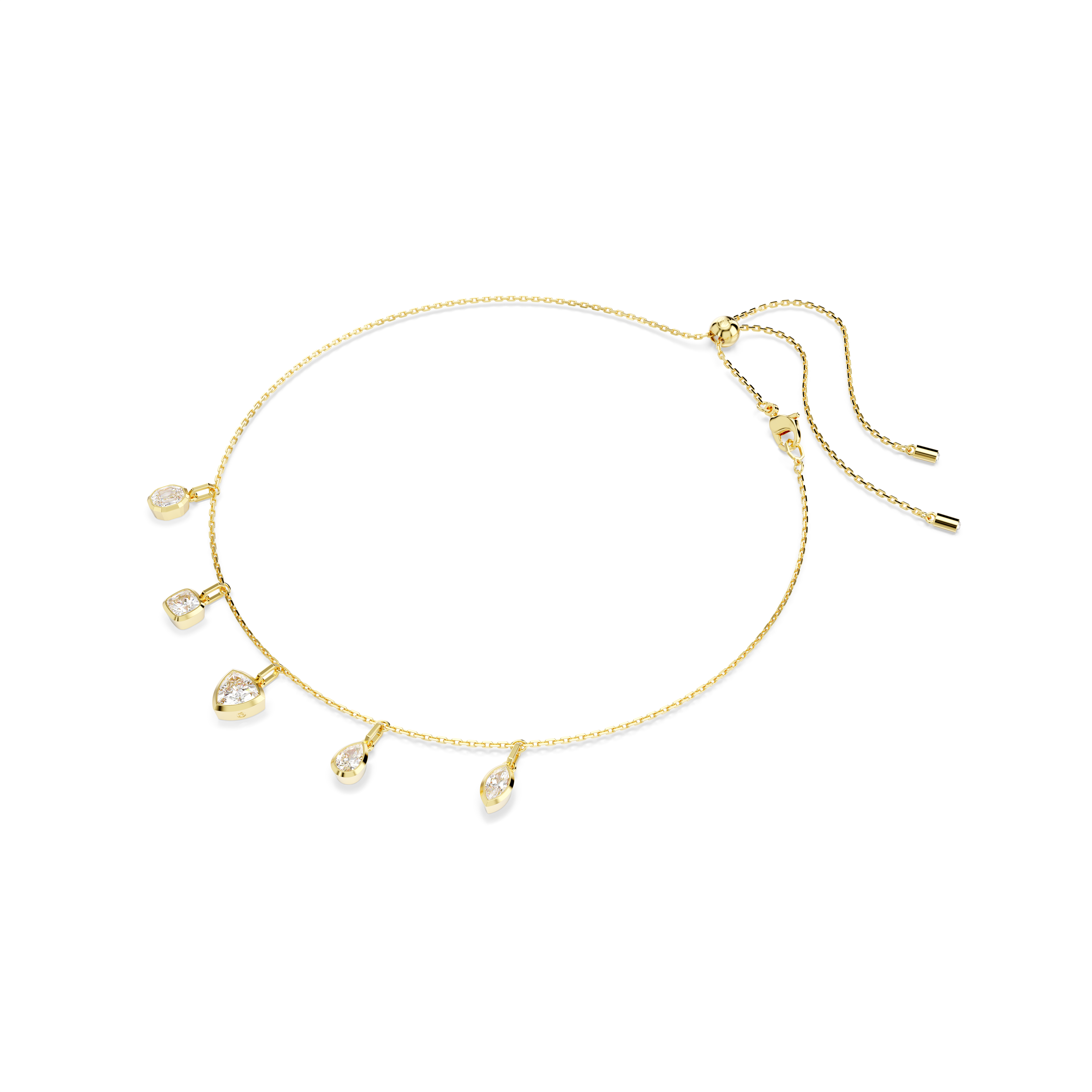 Swarovski Imber necklace, Mixed cuts, White, Gold-tone plated 5705463