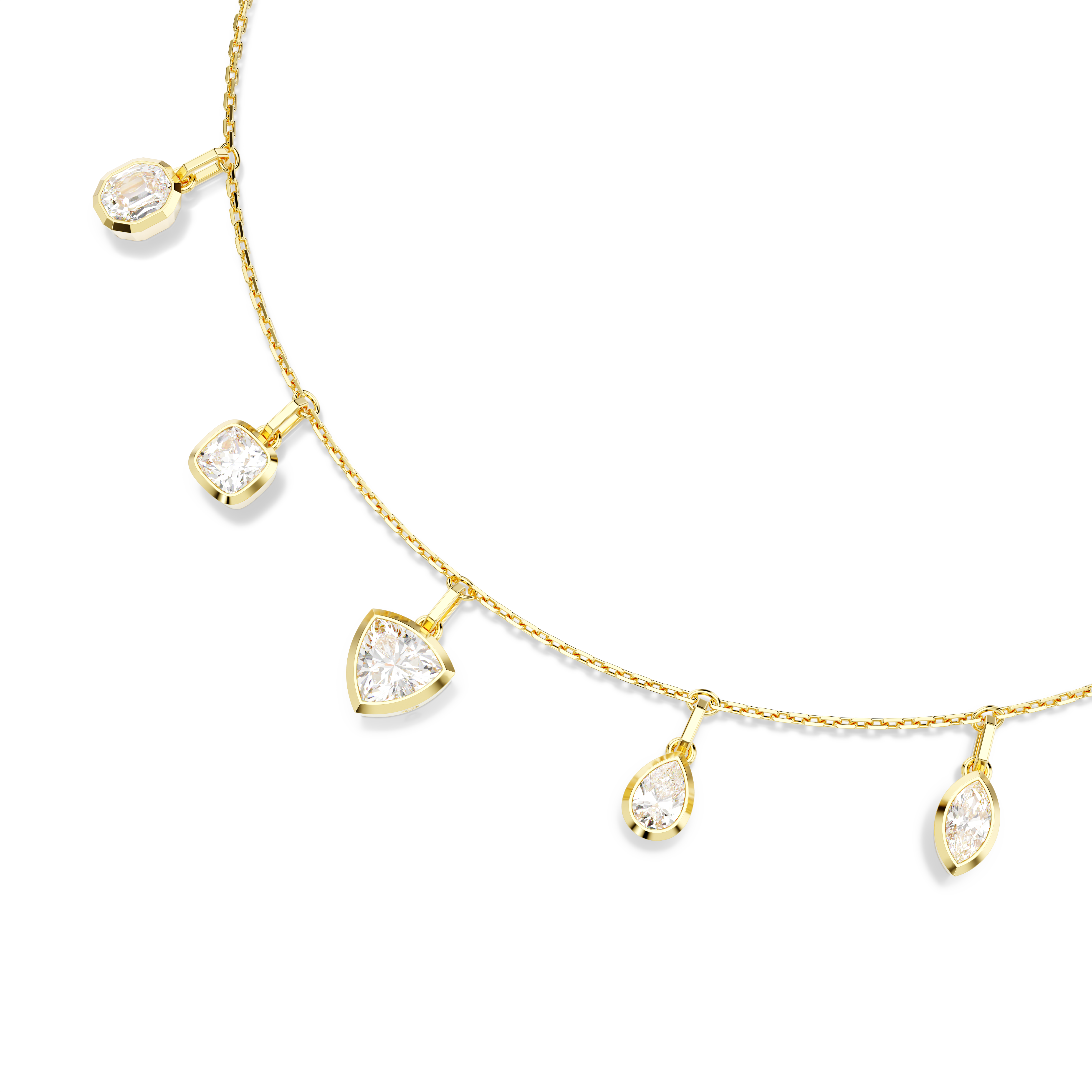 Swarovski Imber necklace, Mixed cuts, White, Gold-tone plated 5705463