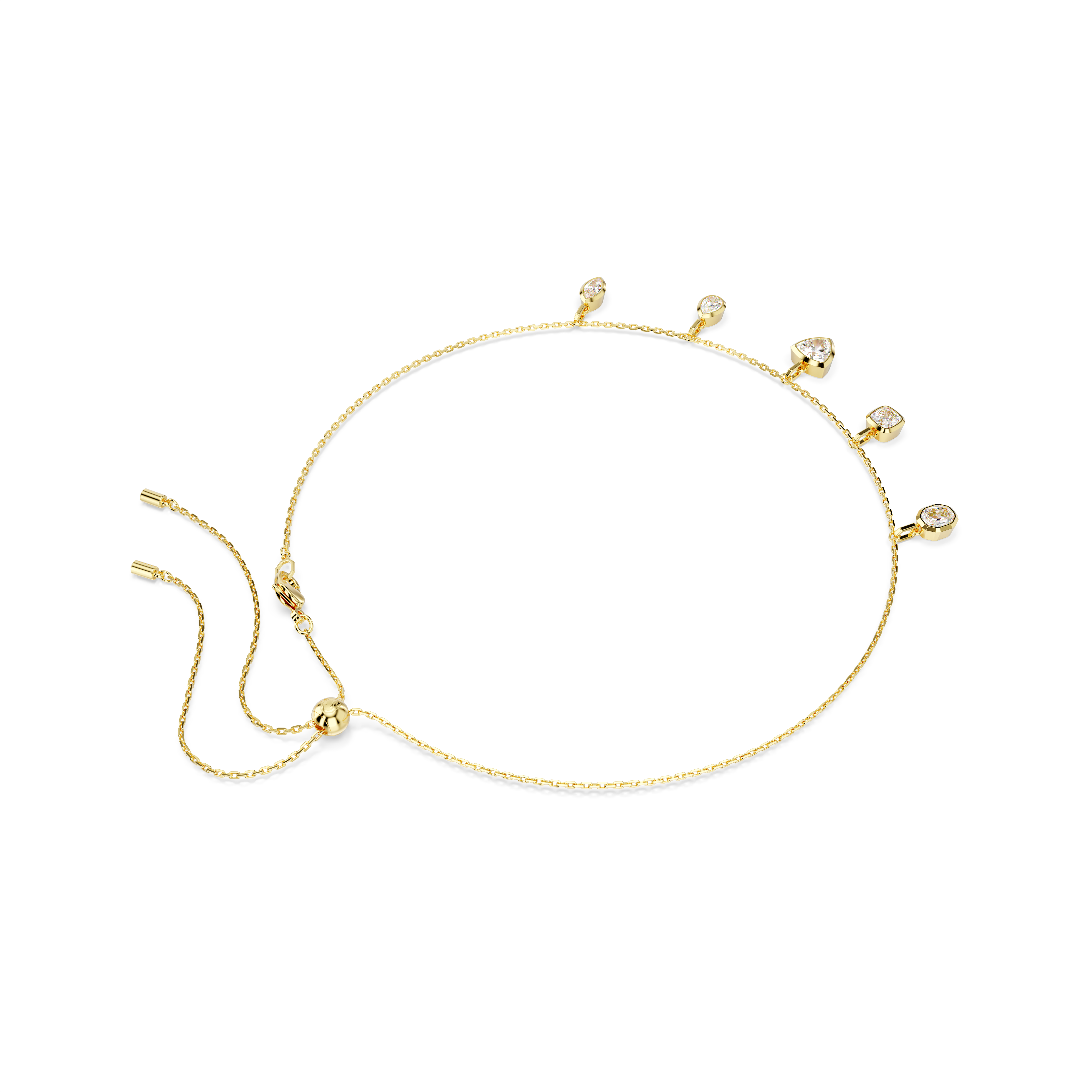 Swarovski Imber necklace, Mixed cuts, White, Gold-tone plated 5705463