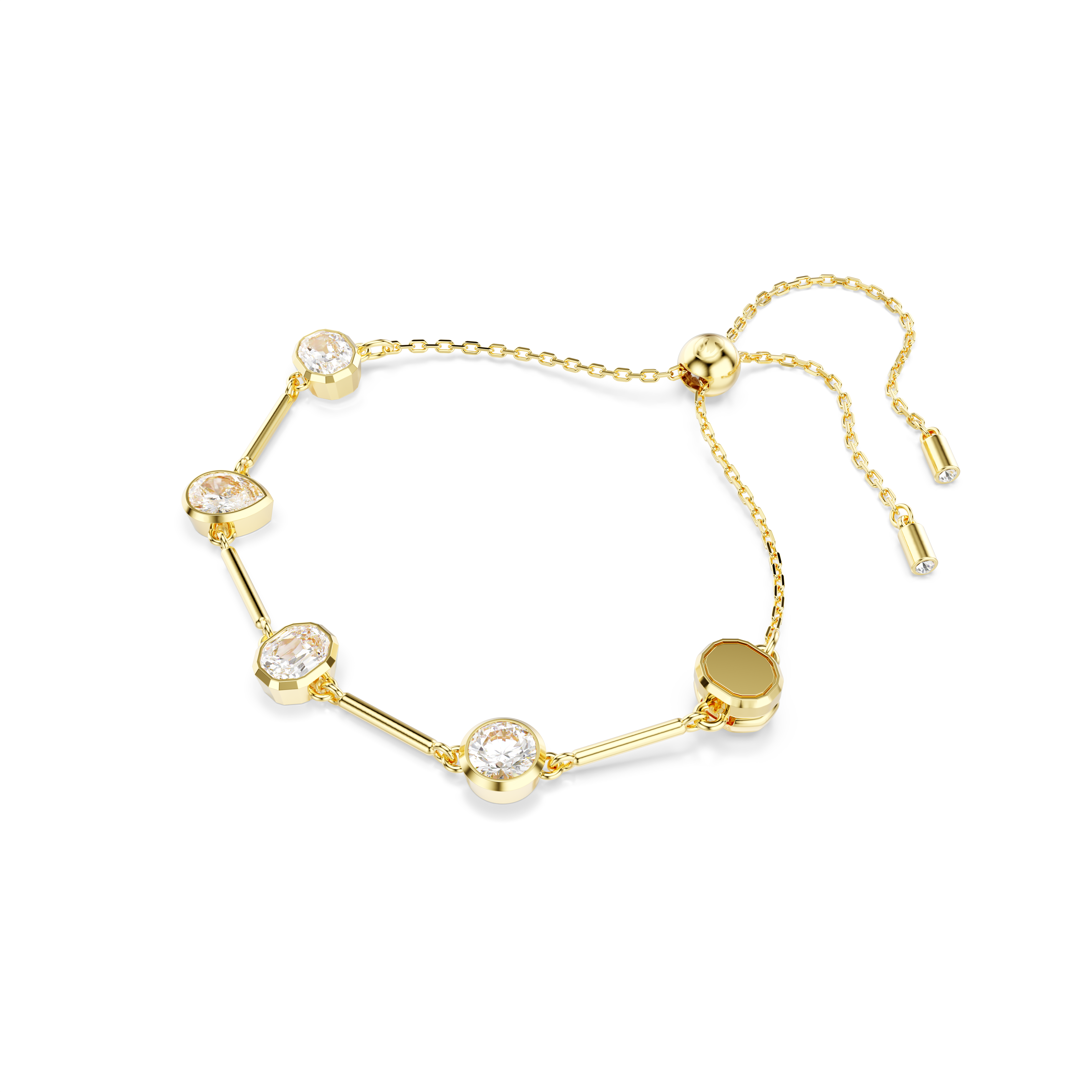 Swarovski Imber necklace, Magnetic closure, Mixed cuts, White, Gold-tone plated 5705481