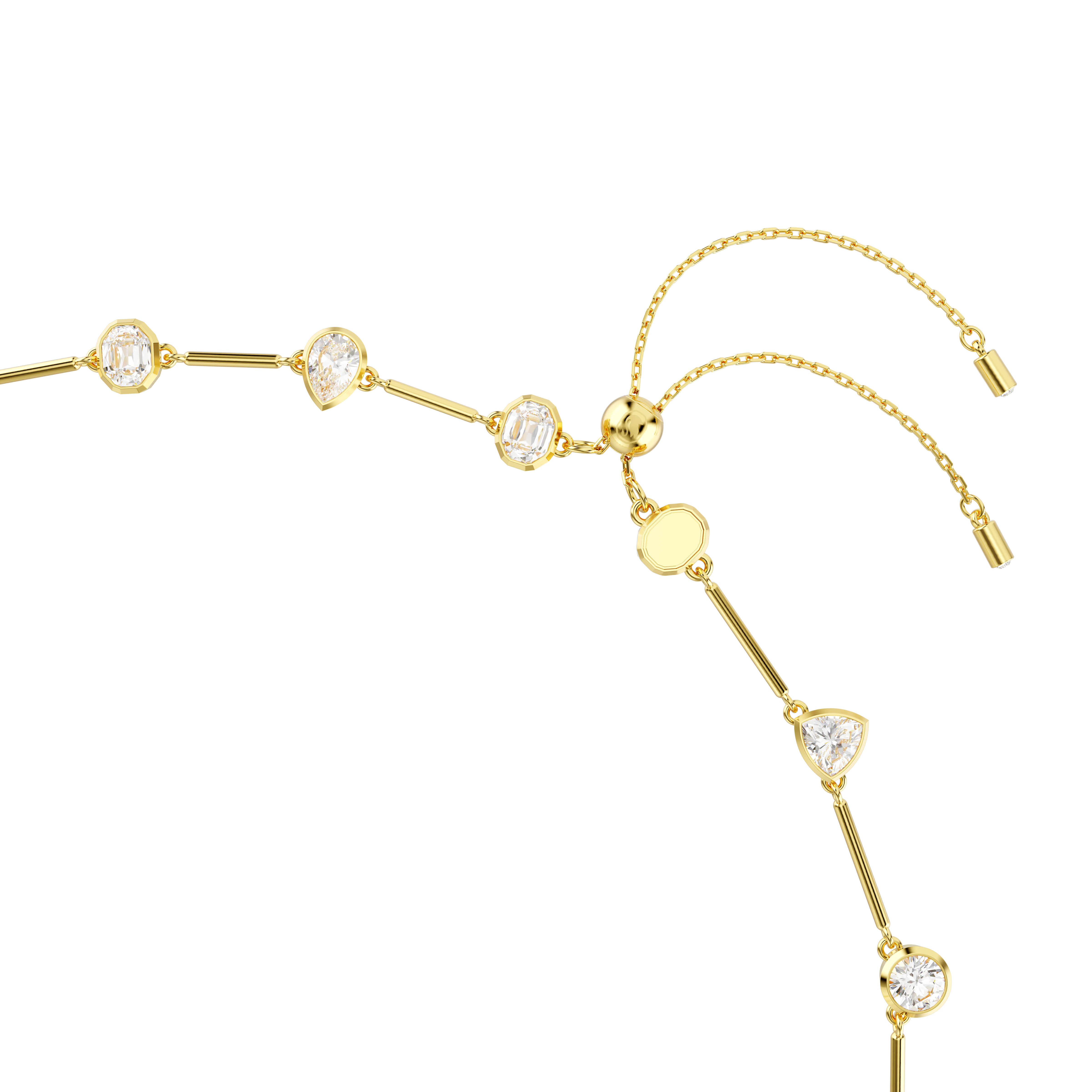 Swarovski Imber necklace, Magnetic closure, Mixed cuts, White, Gold-tone plated 5705481
