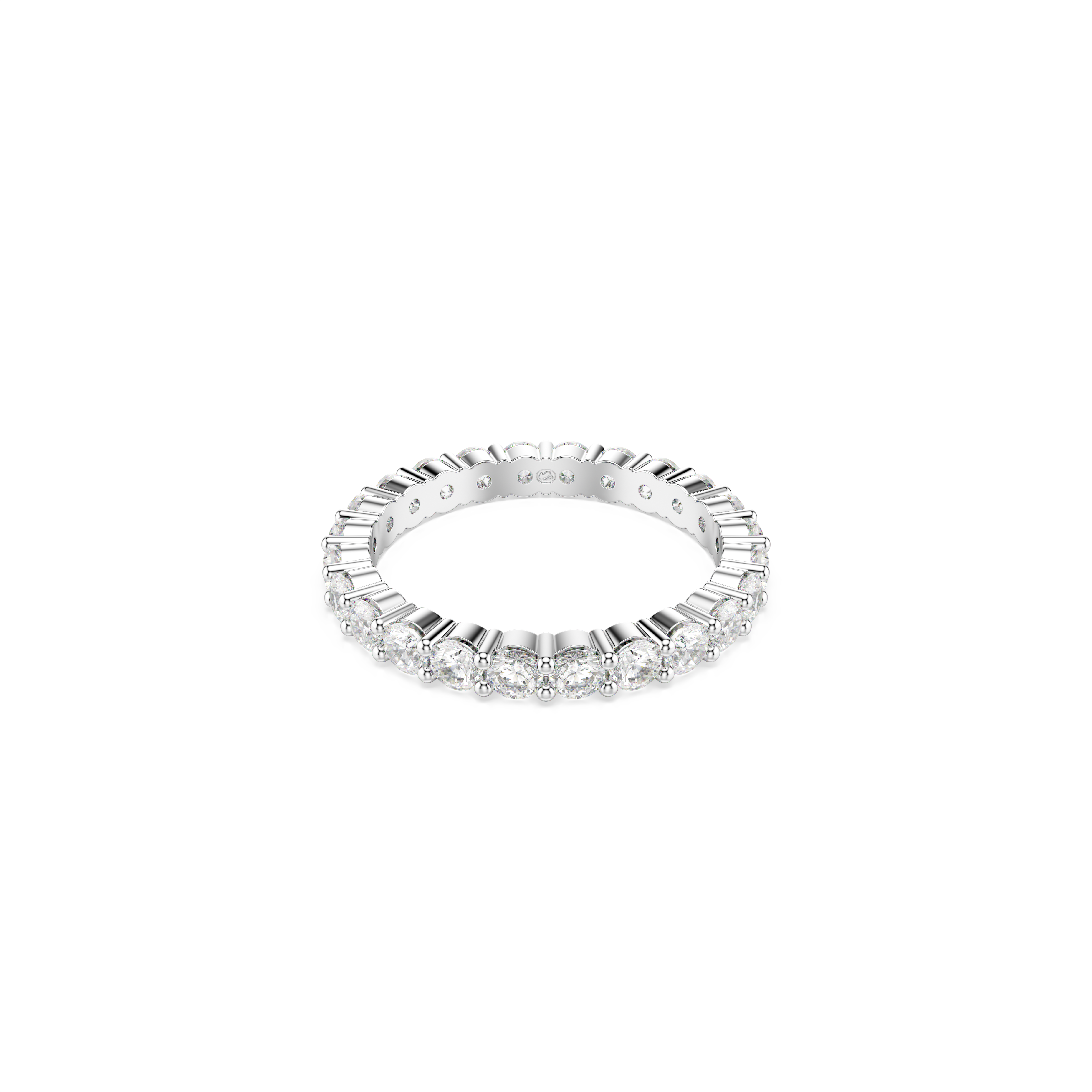 Swarovski Matrix Vittore ring, Round cut, White, Silver-tone finish 5705604