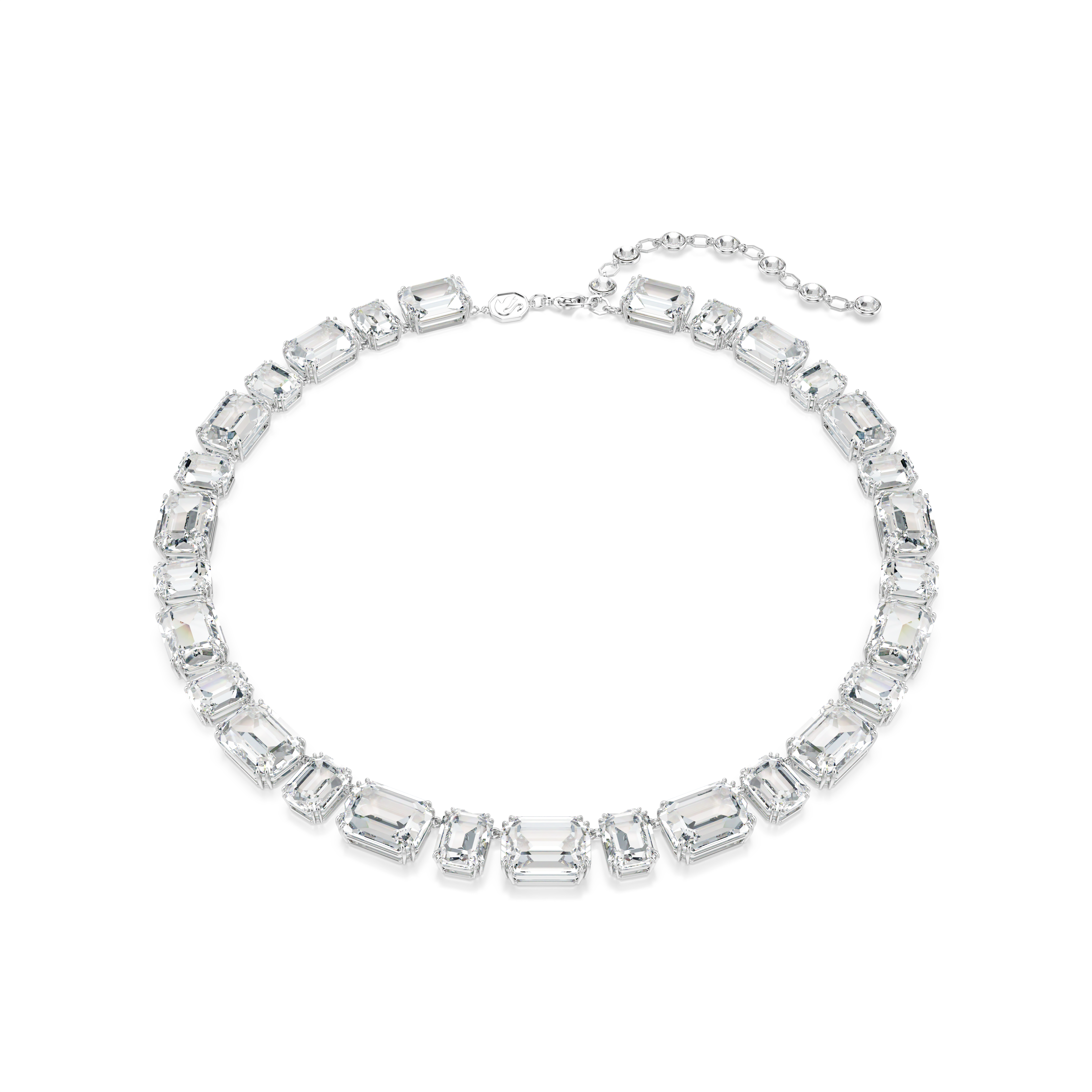 Swarovski Millenia necklace, Octagon cut, White, Rhodium plated 5705757