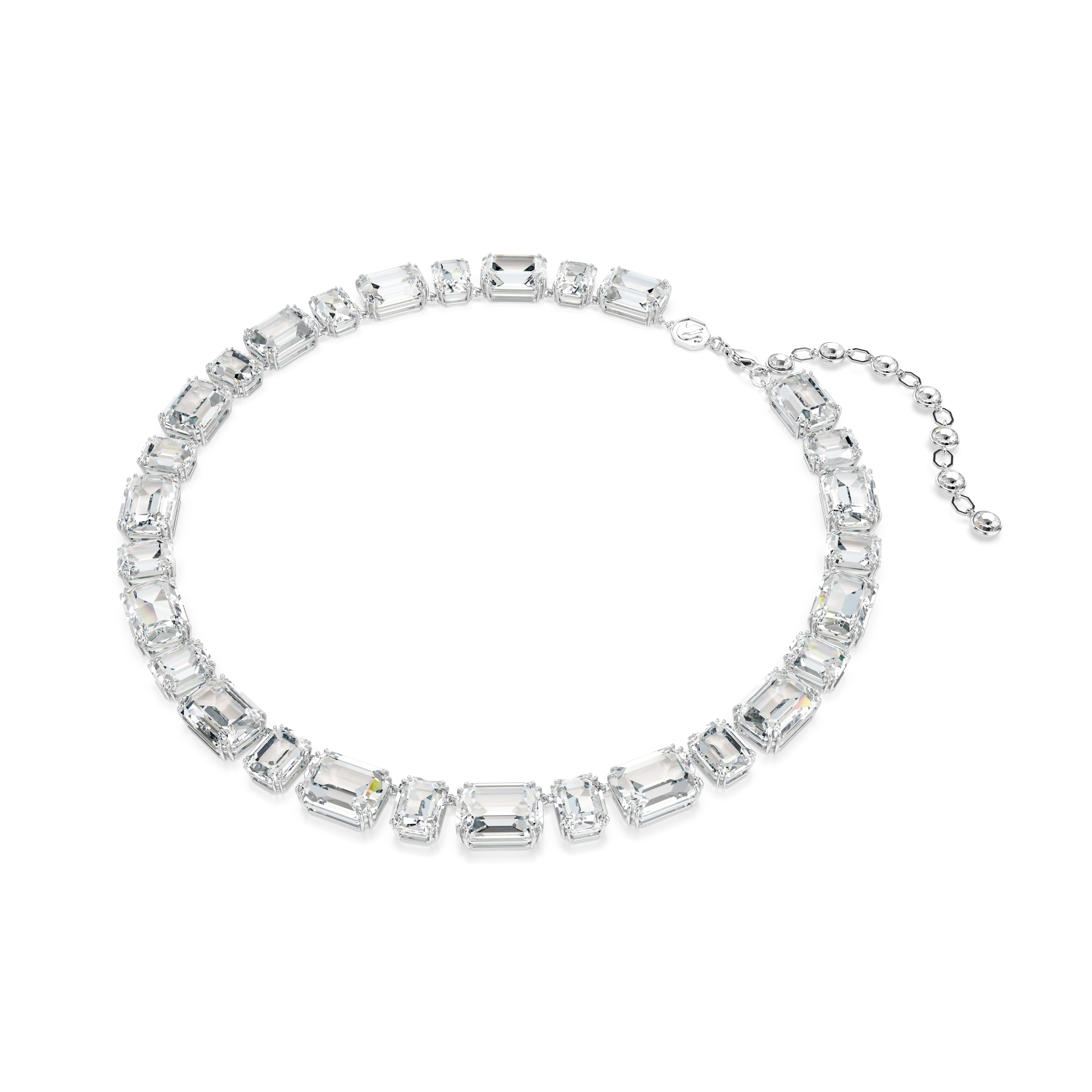 Swarovski Millenia necklace, Octagon cut, White, Rhodium plated 5705757