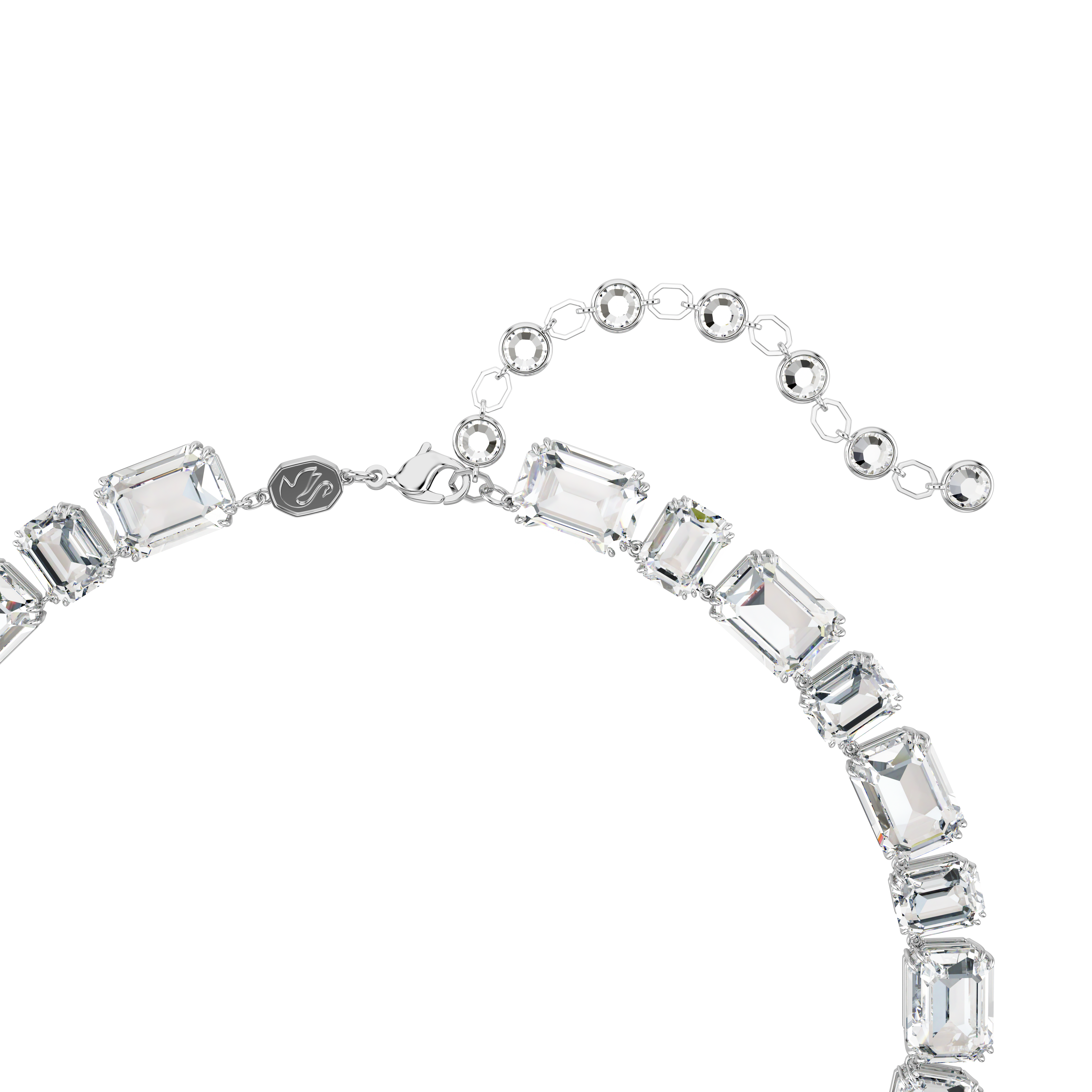 Swarovski Millenia necklace, Octagon cut, White, Rhodium plated 5705757