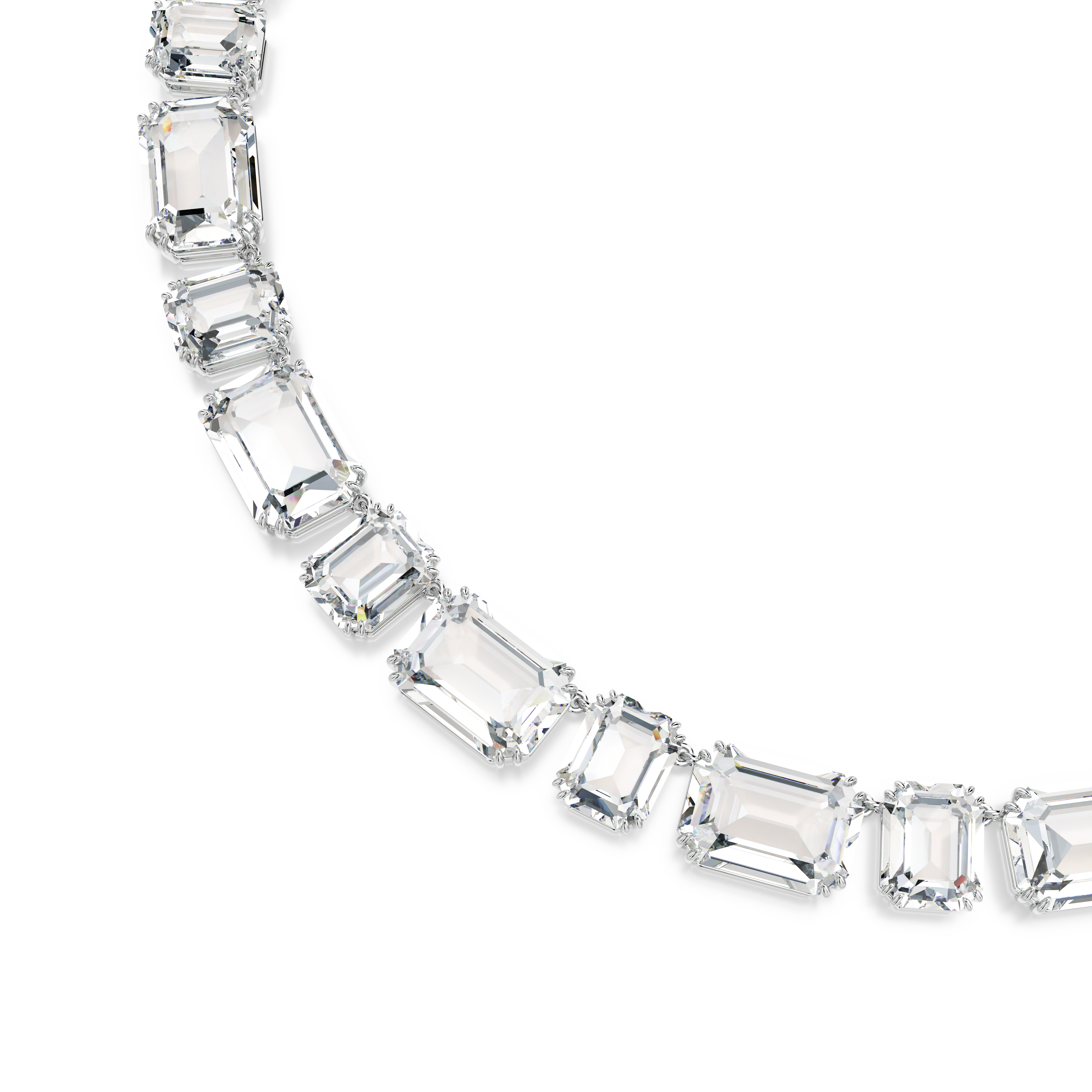 Swarovski Millenia necklace, Octagon cut, White, Rhodium plated 5705757