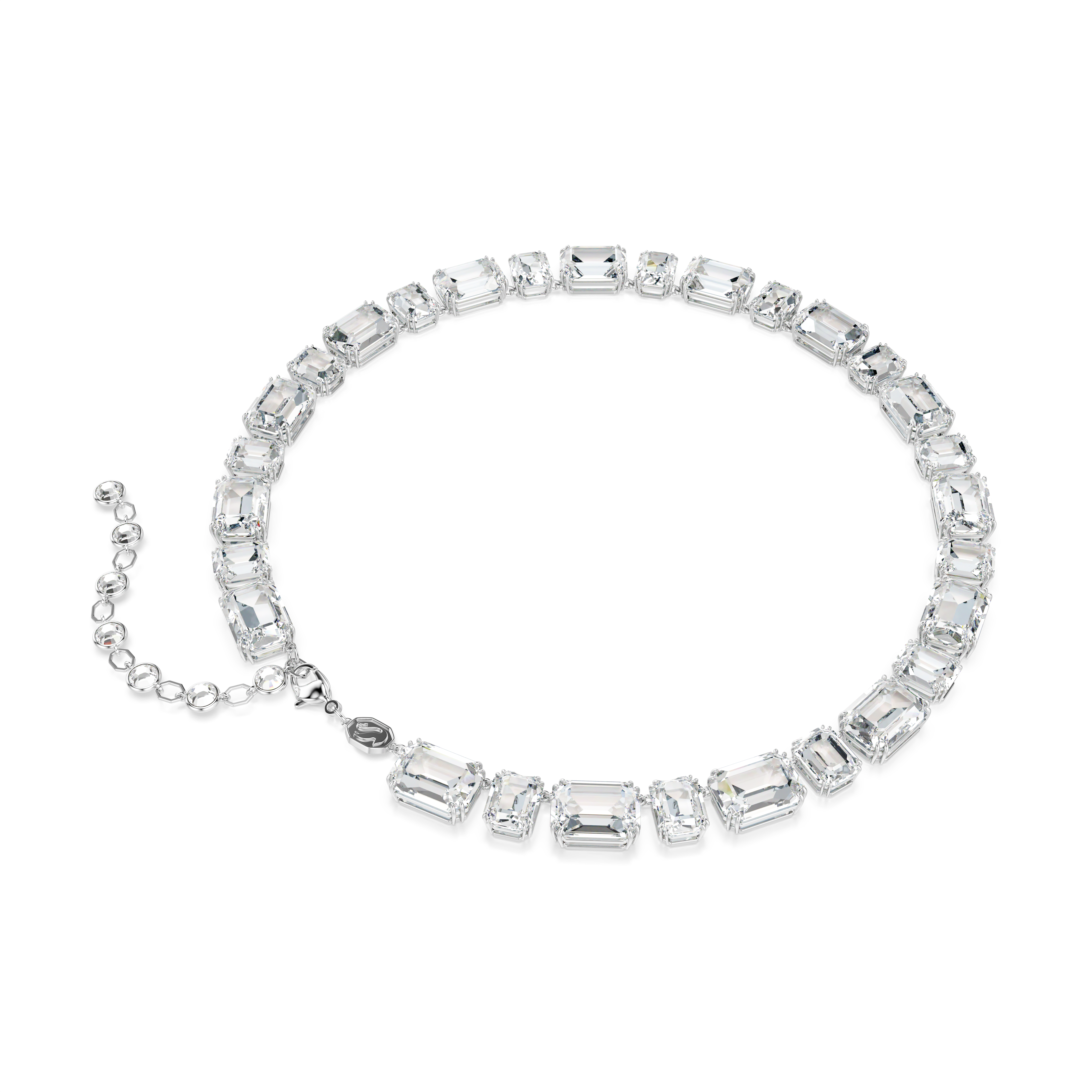 Swarovski Millenia necklace, Octagon cut, White, Rhodium plated 5705757